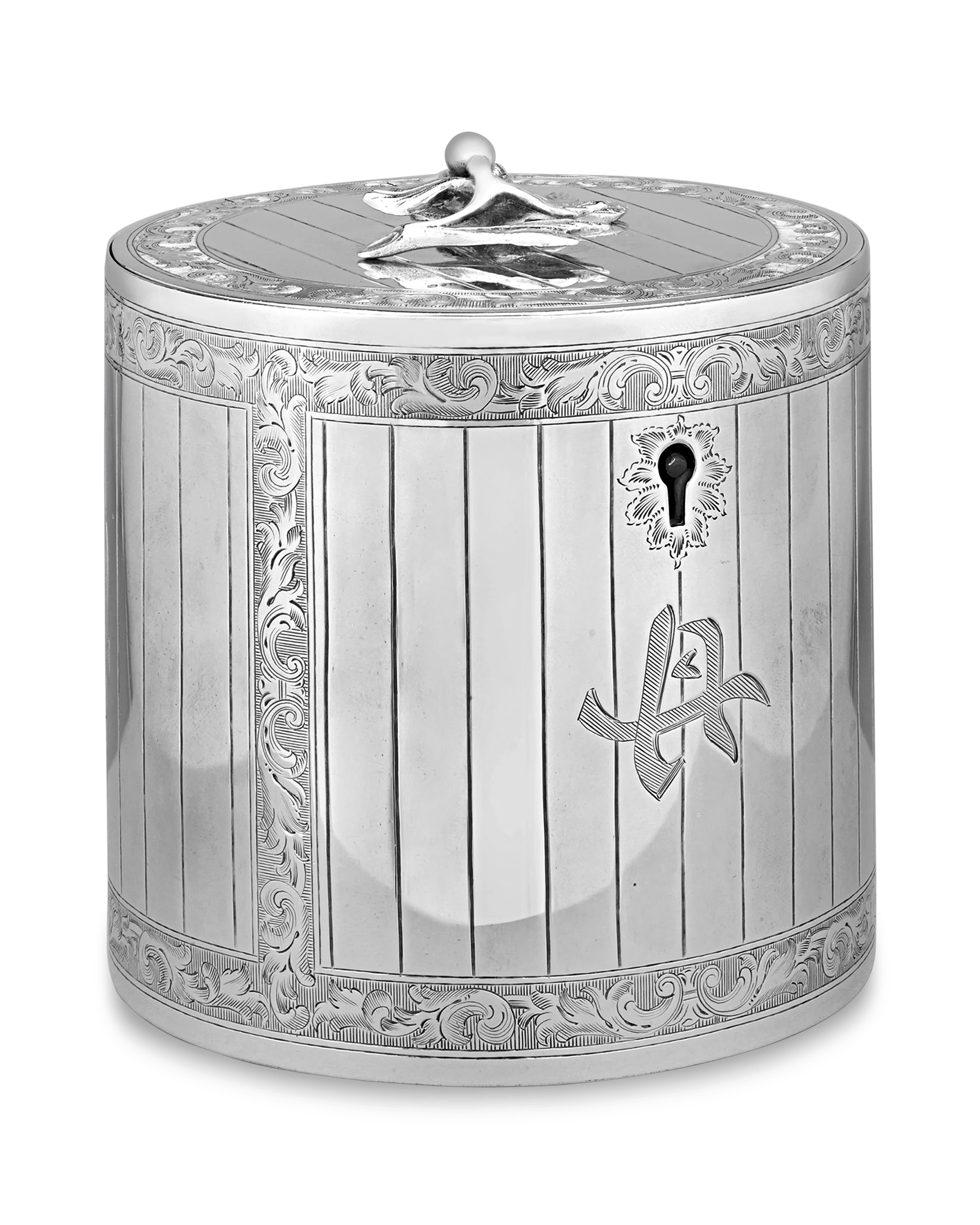 Georgian Silver Tea Caddy by Edward Cooper - Image 2