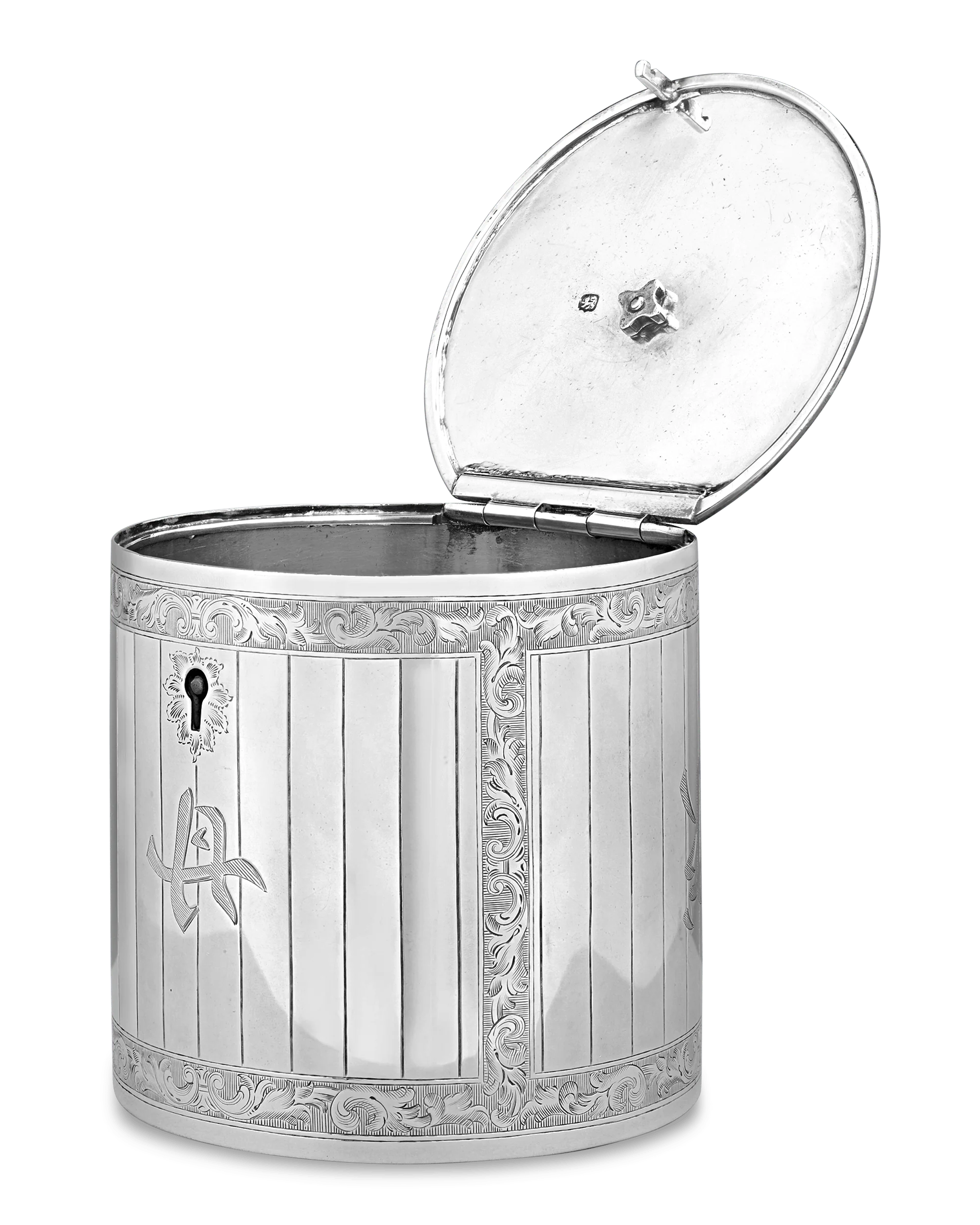 Georgian Silver Tea Caddy by Edward Cooper - Image 3