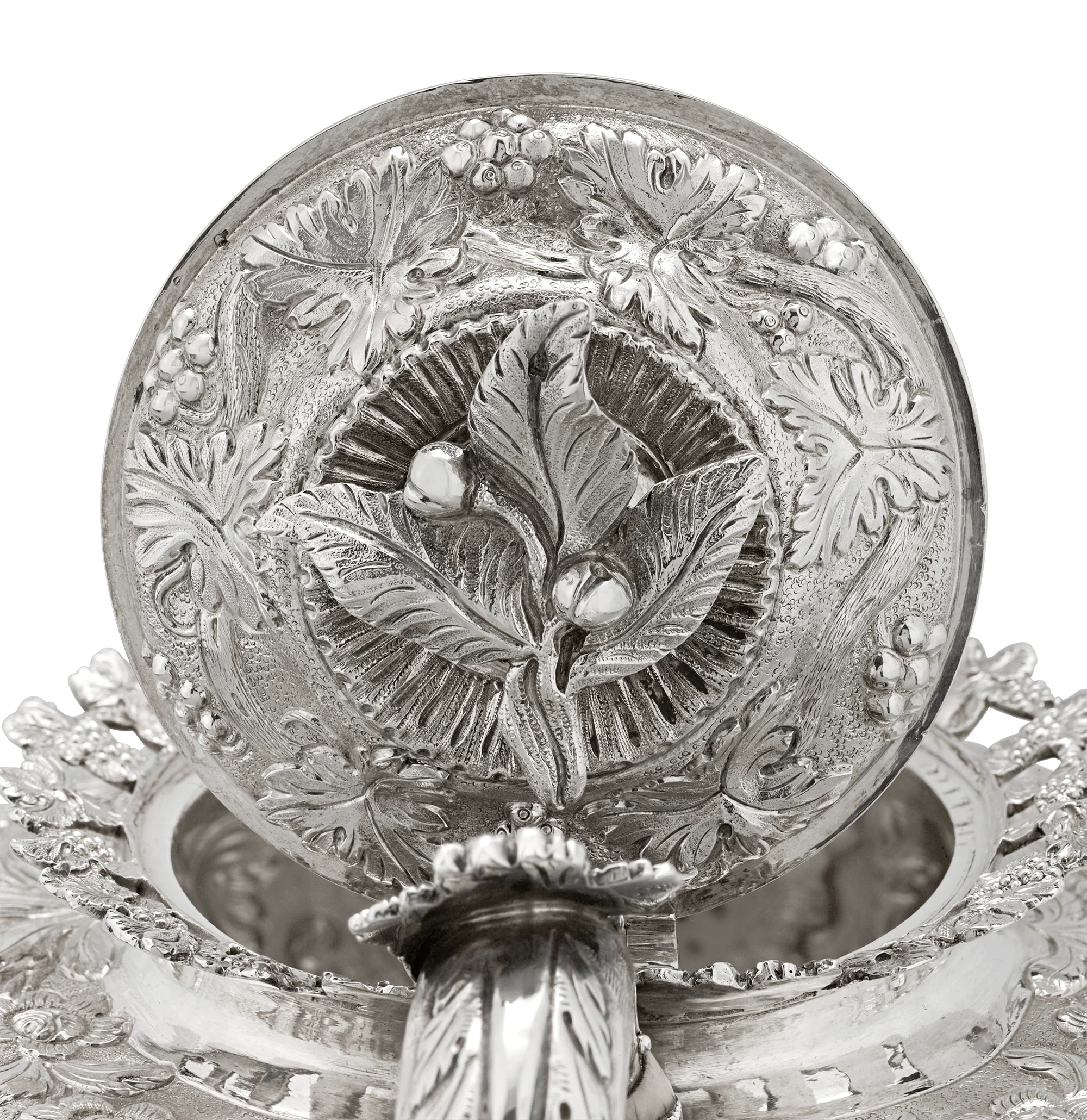 Georgian Silver Three-Piece Tea Set by John Bridge - Image 5