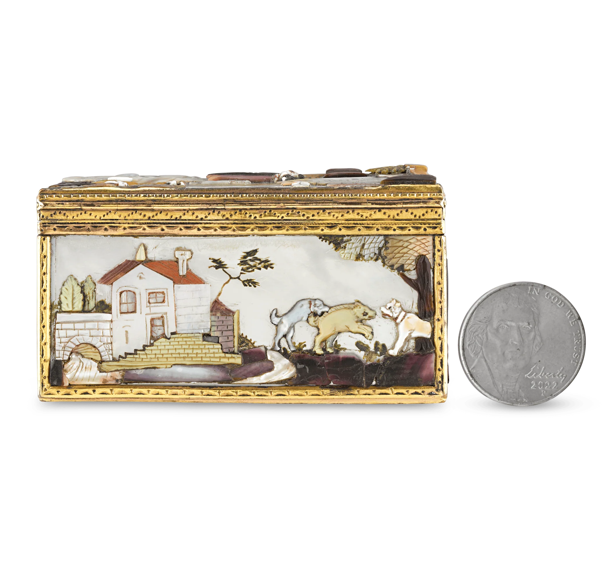 German Mother of Pearl Snuff Box - Image 5