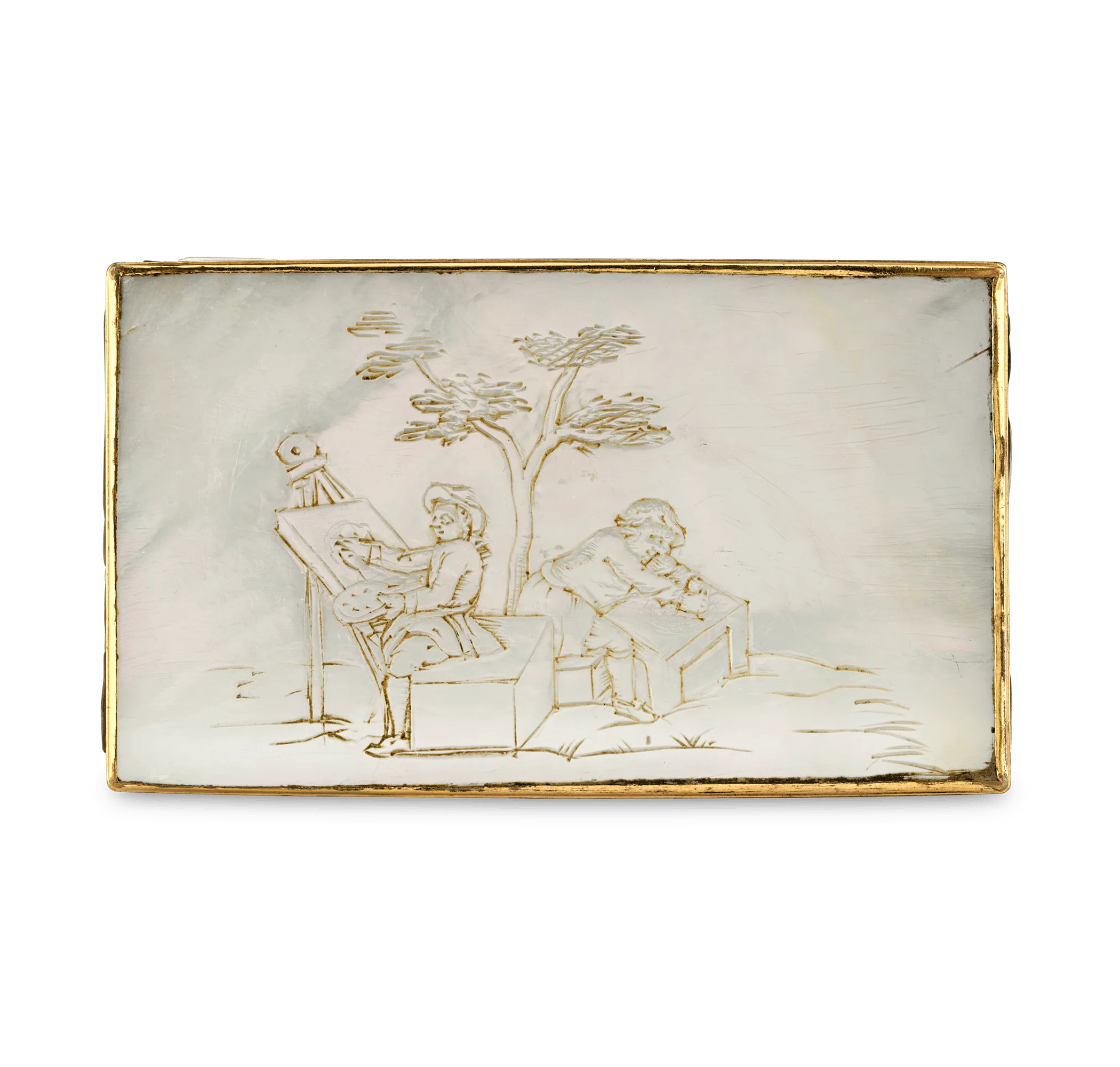 German Mother of Pearl Snuff Box - Image 6