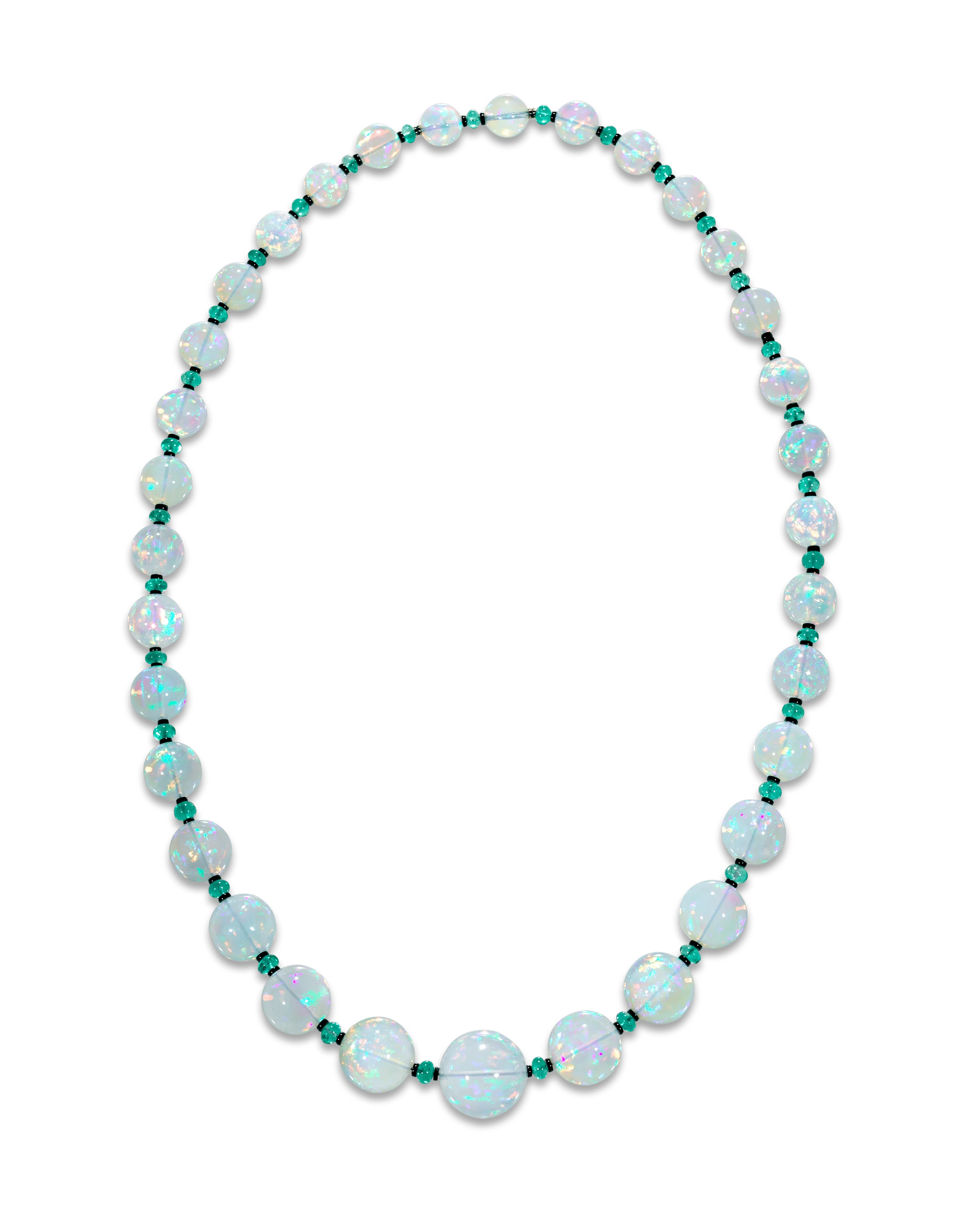 Graduated Ethiopian Opal Necklace, 436.00 Carats