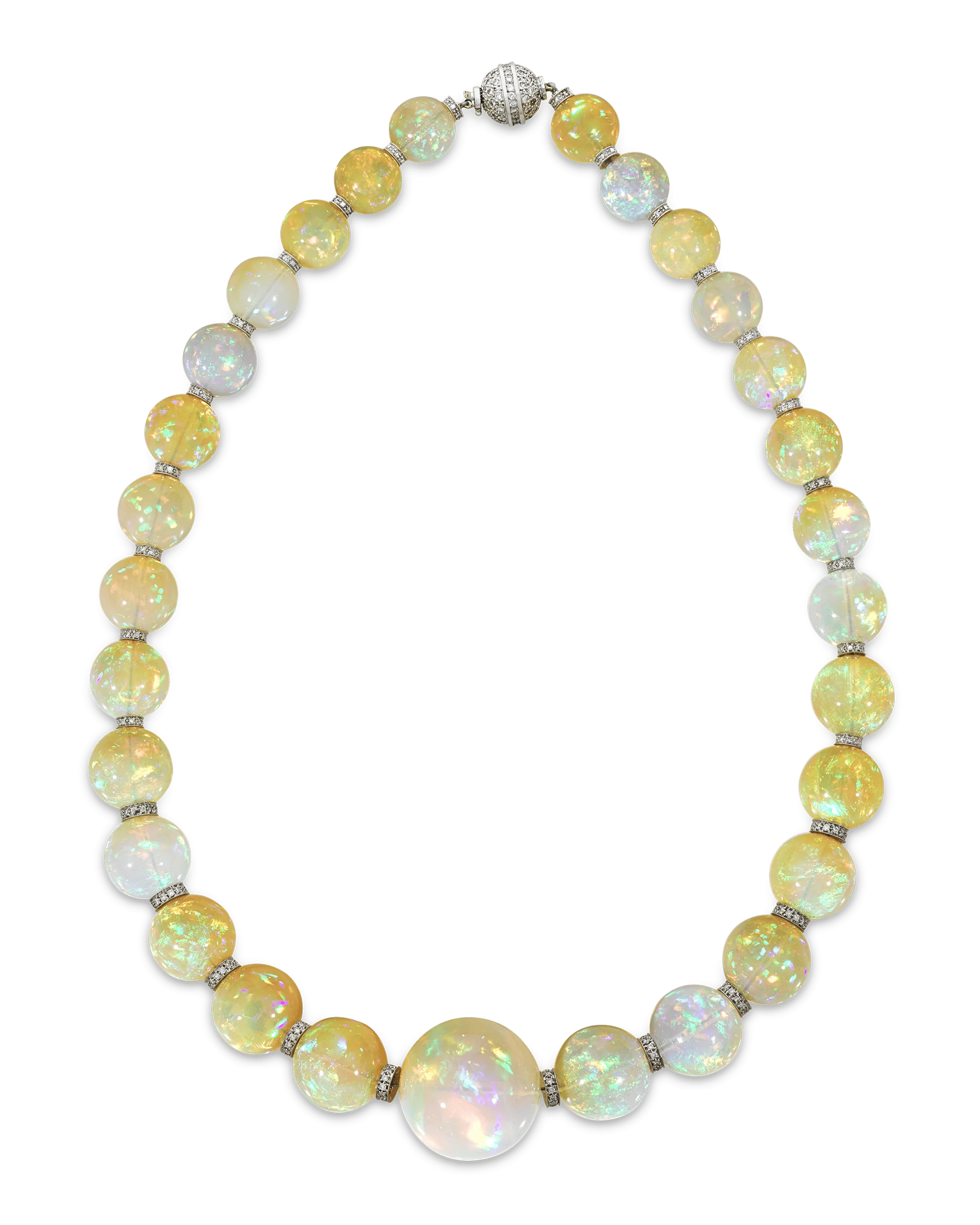 Graduated Opal Necklace, 554.00 Carats