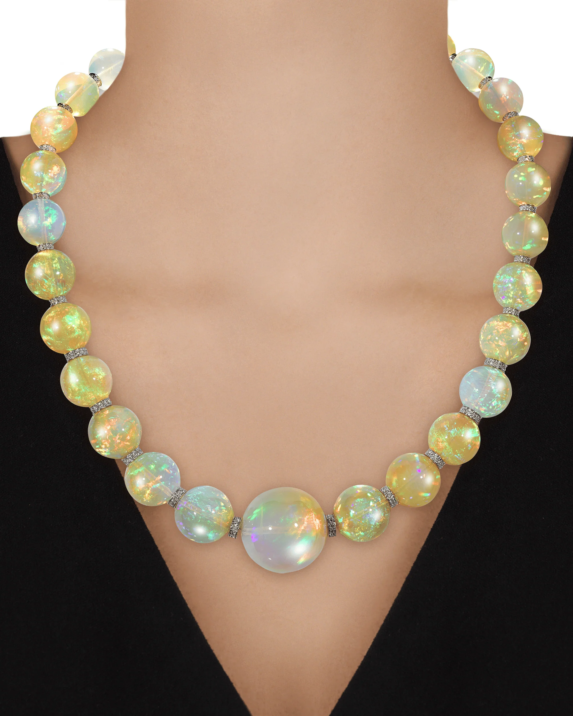 Graduated Opal Necklace, 554.00 Carats - Image 2