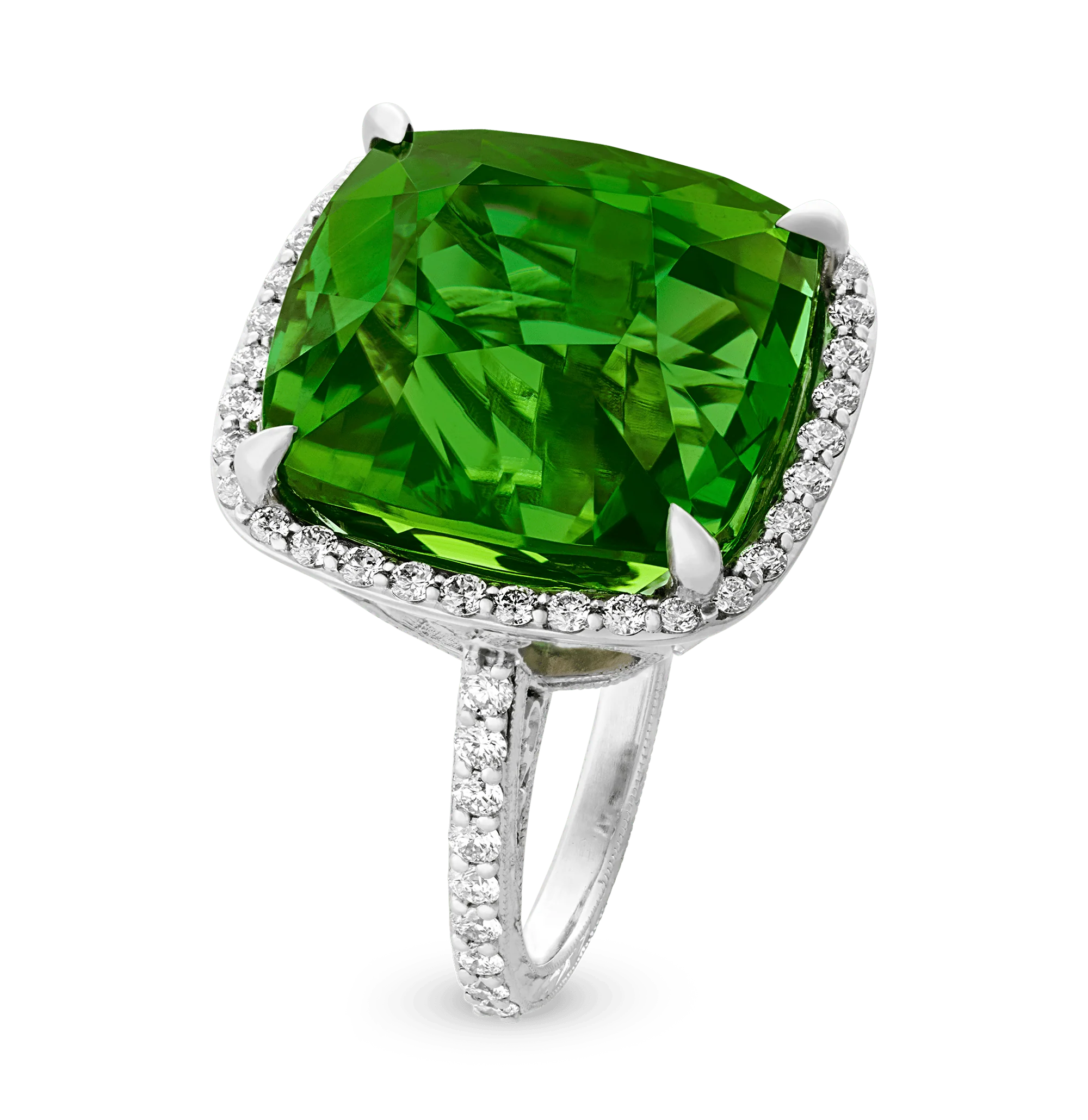 Green Neon Tourmaline Ring, 34.81 Carats - Image 2