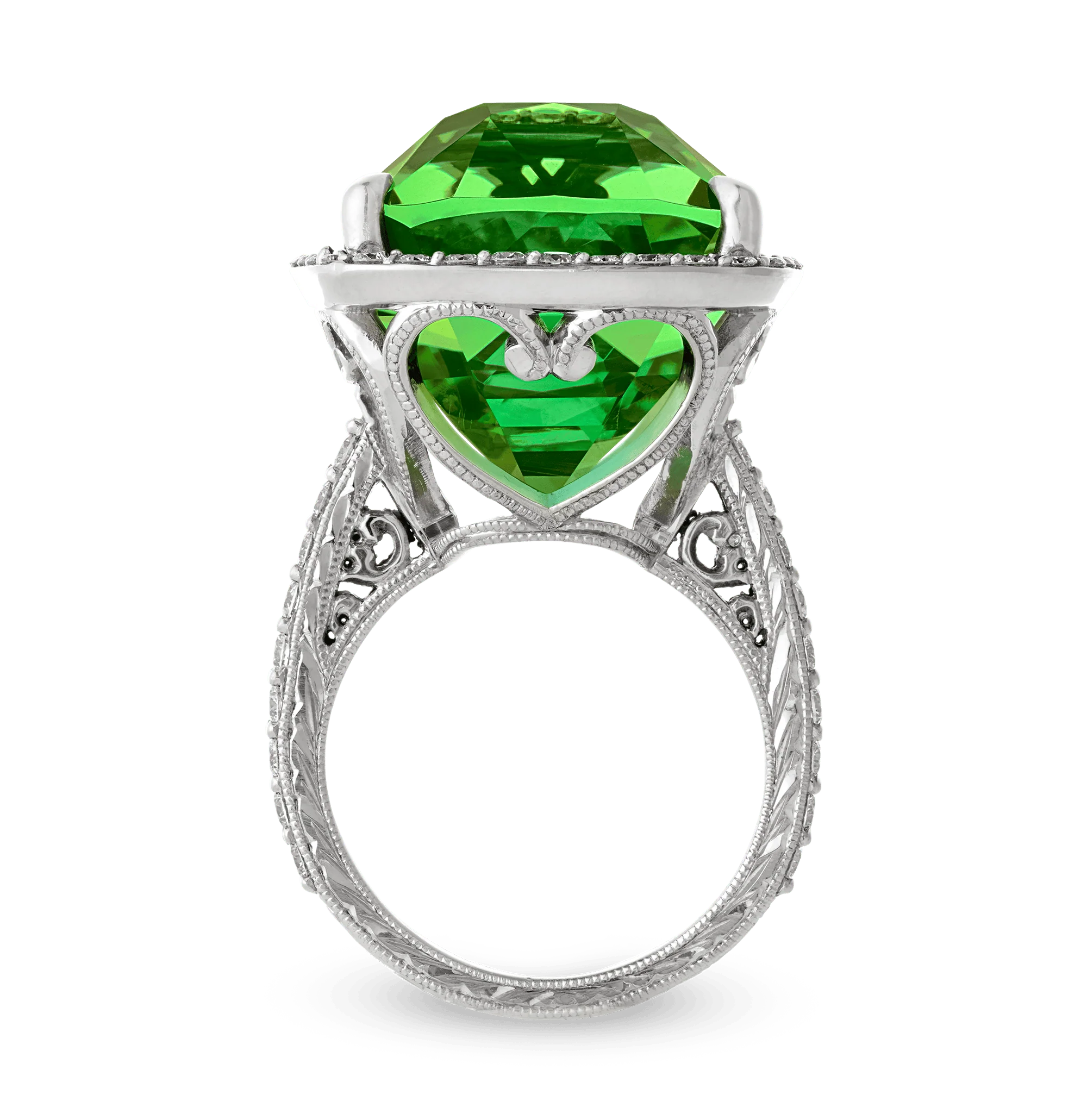 Green Neon Tourmaline Ring, 34.81 Carats - Image 3