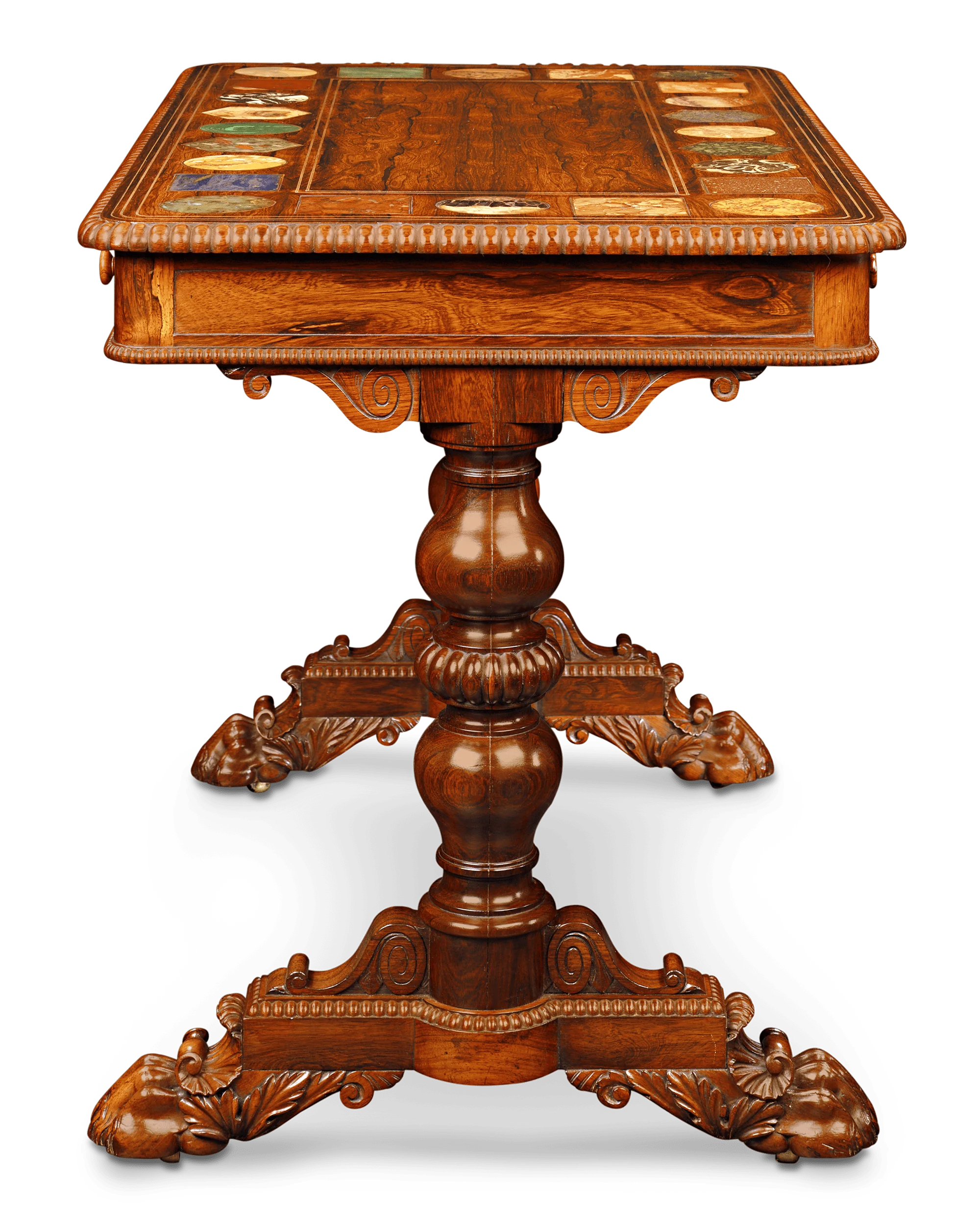Hardstone and Rosewood Centre Table Attributed To Gillows - Image 4