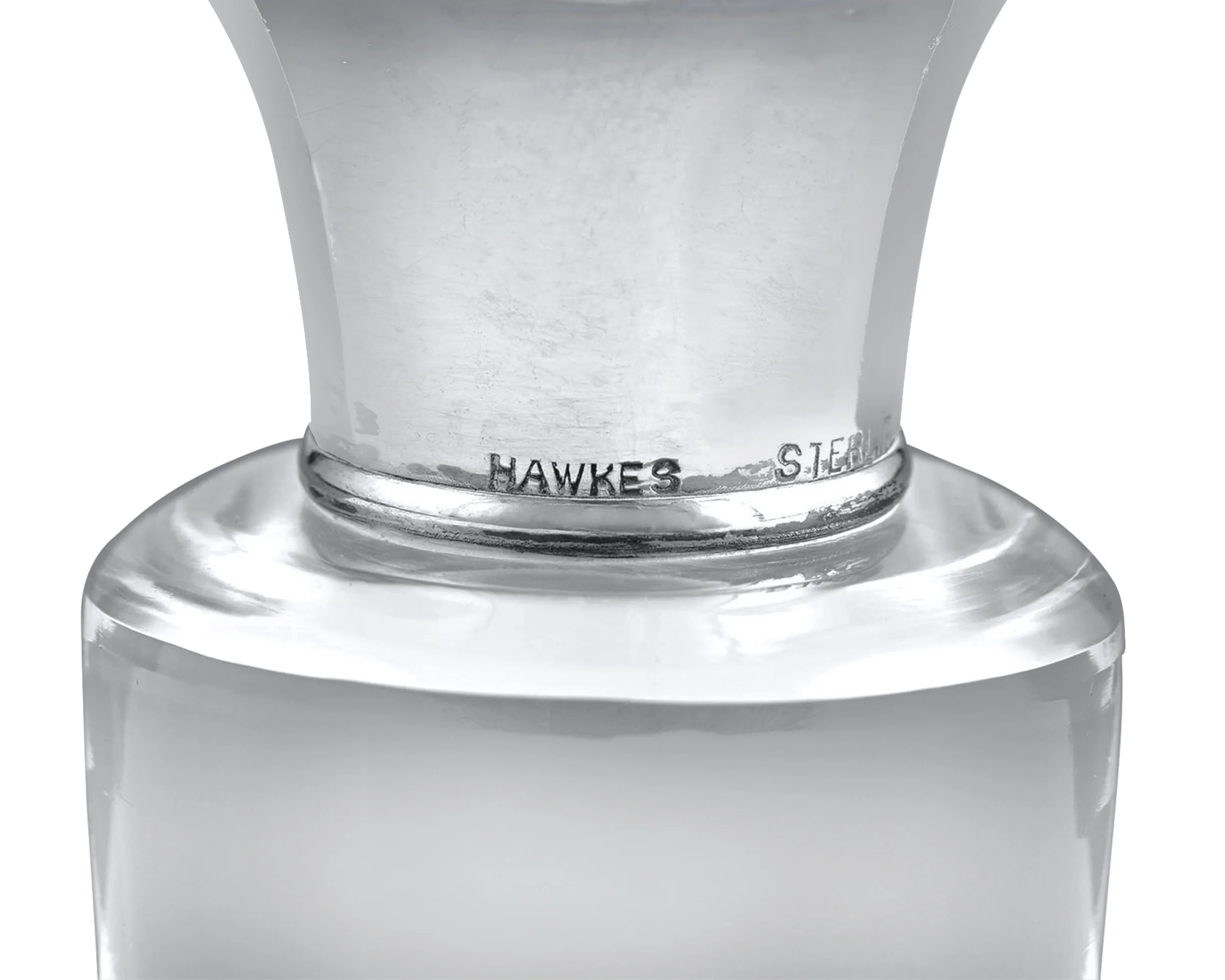 Hawkes Etched Glass and Silver Catsup Bottle - Image 3