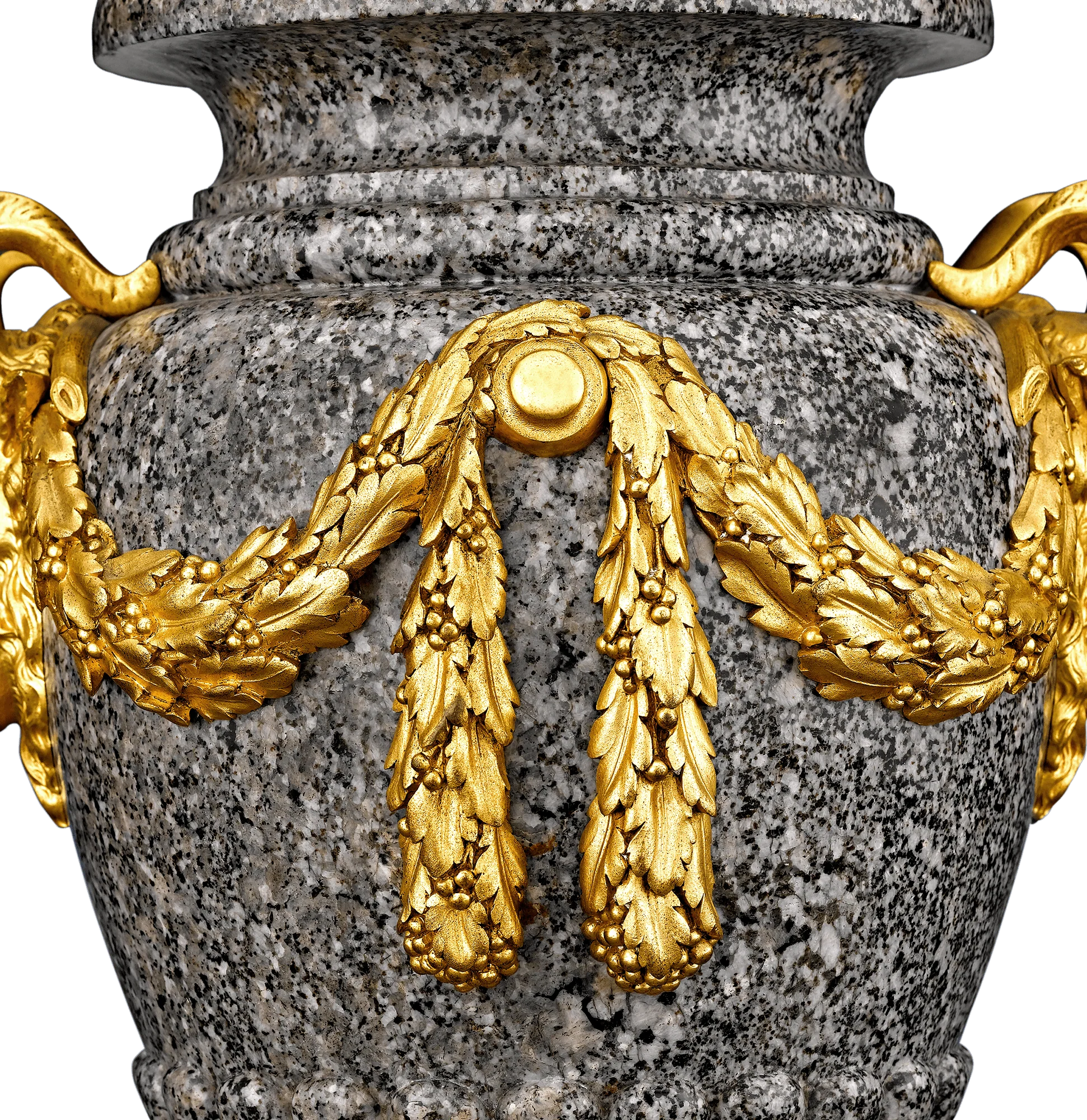 Henry Dasson Egyptian Granite and Bronze Urns - Image 5