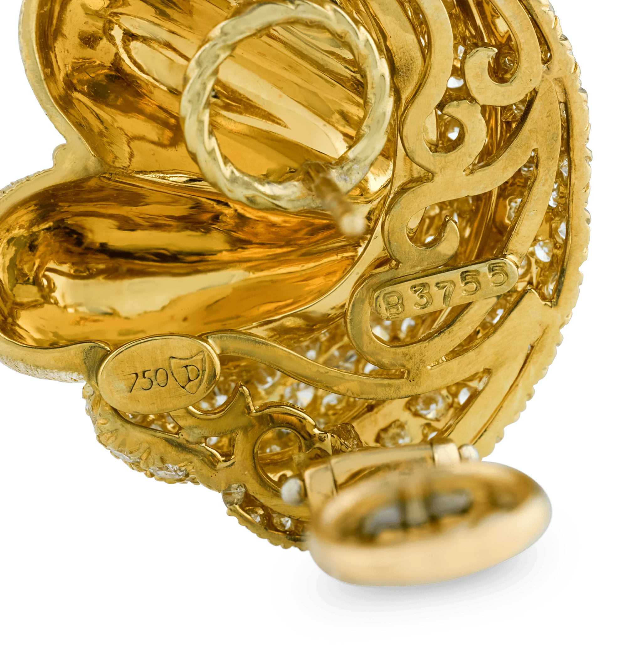 Henry Dunay Gold and Diamond Earrings - Image 4
