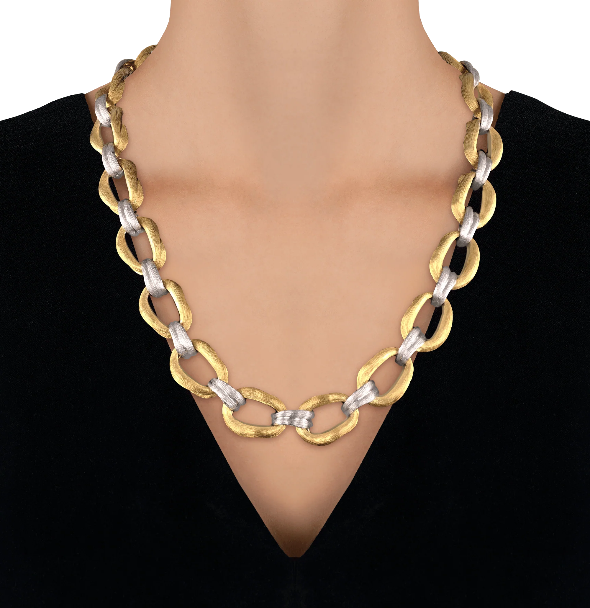 Henry Dunay Gold and Platinum Necklace - Image 2