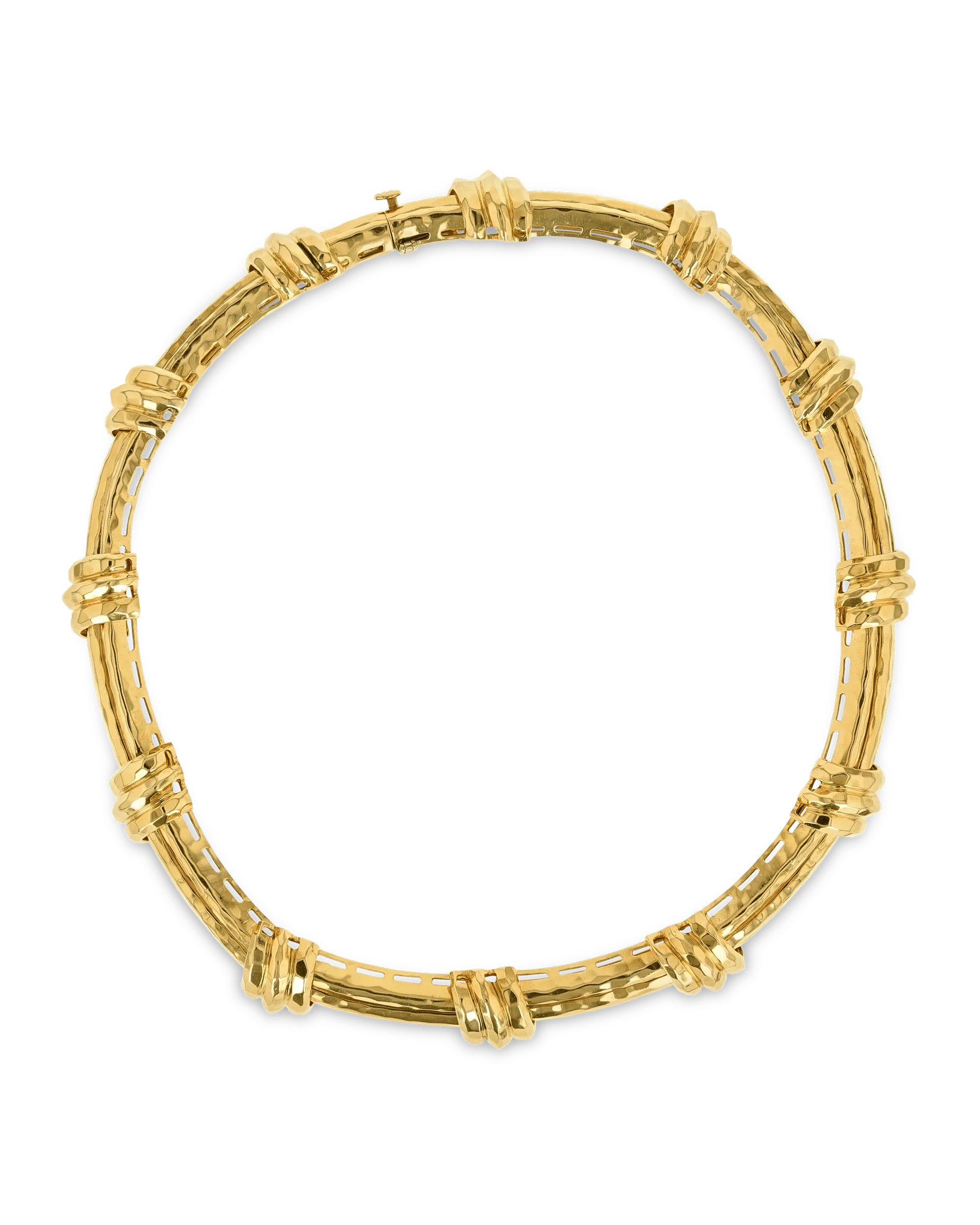 Henry Dunay Hammered Gold Necklace