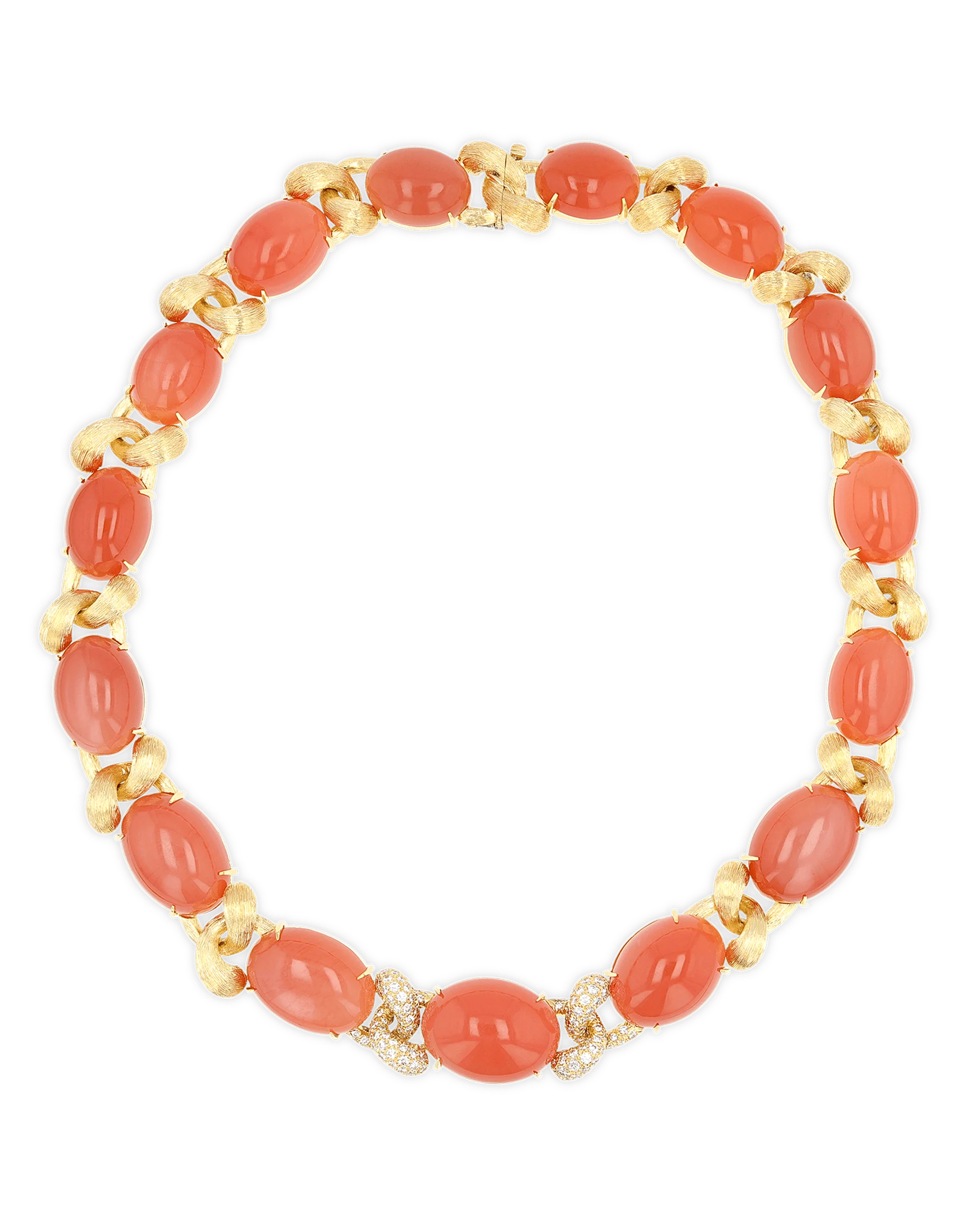 Henry Dunay Orange Moonstone and Diamond Sabi Necklace - Image 2
