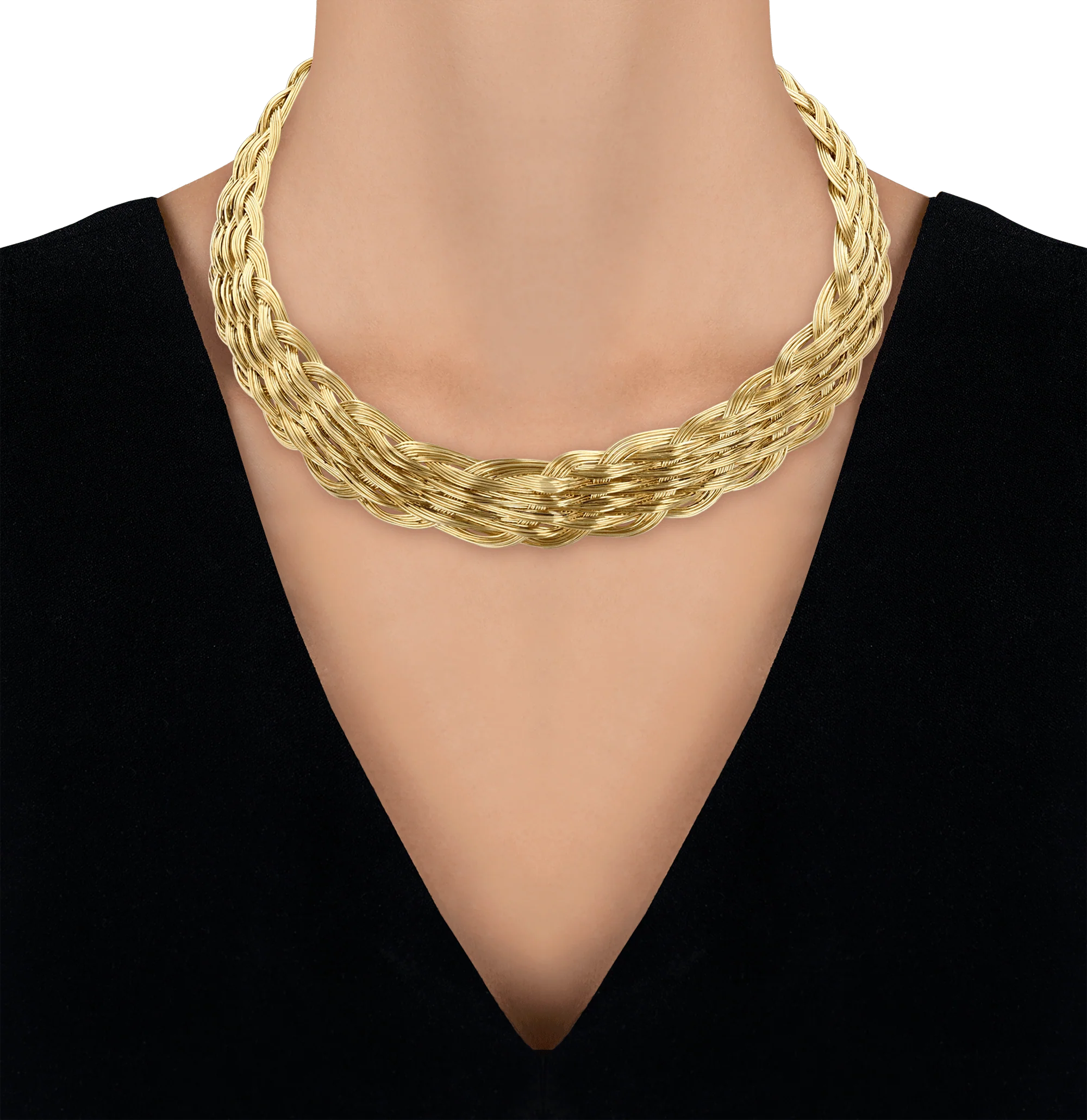 Henry Dunay Woven Gold Necklace - Image 2
