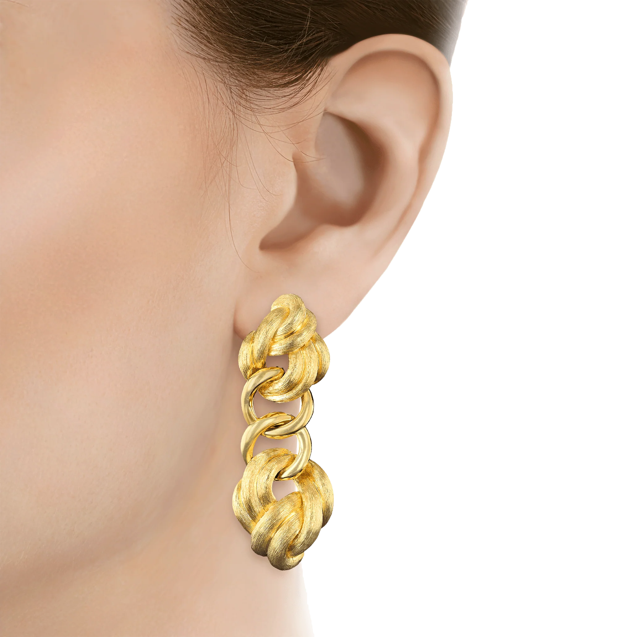 Henry Dunay Yellow Gold Earrings - Image 2