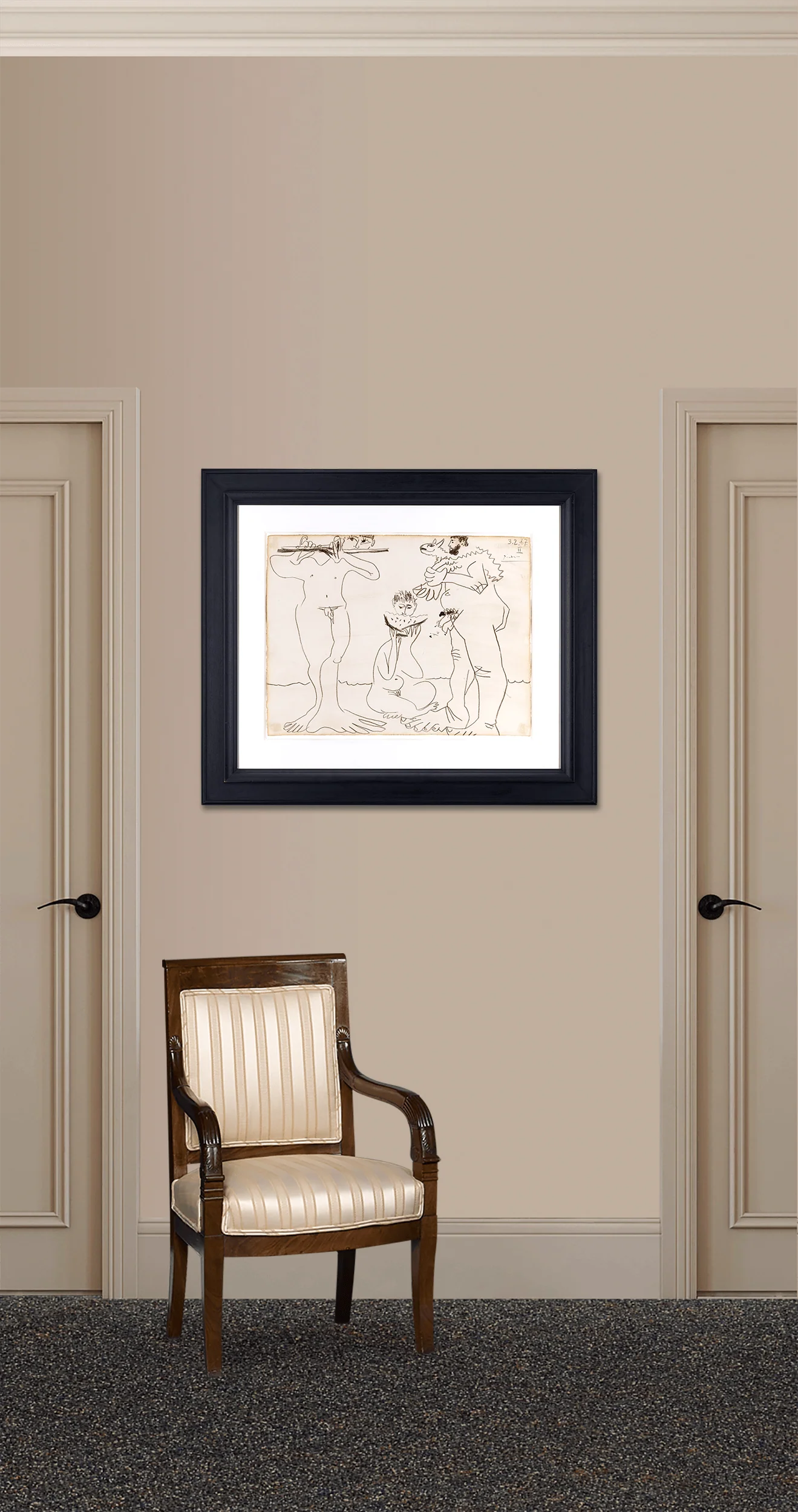 Homme à l'agneau, mangeur de pastèque et flûtiste by Pablo Picasso - Image 5