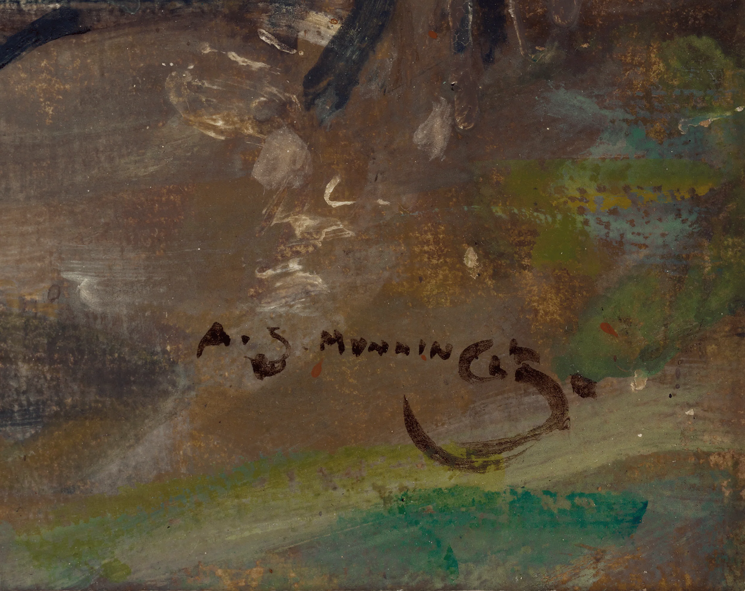Hunting Scene by Sir Alfred J. Munnings - Image 4