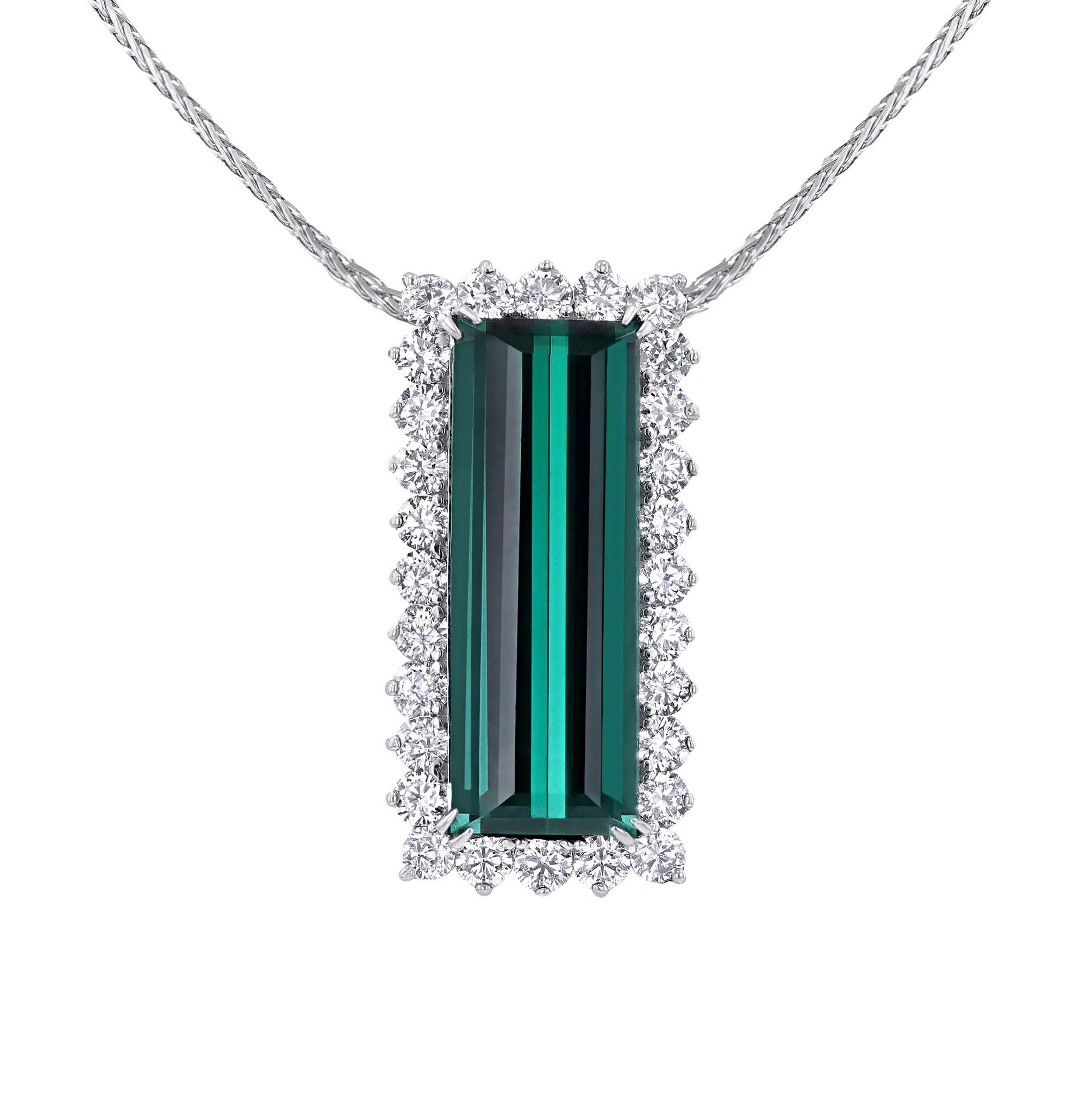 Indicolite Tourmaline Pendant, 23.45 Carats