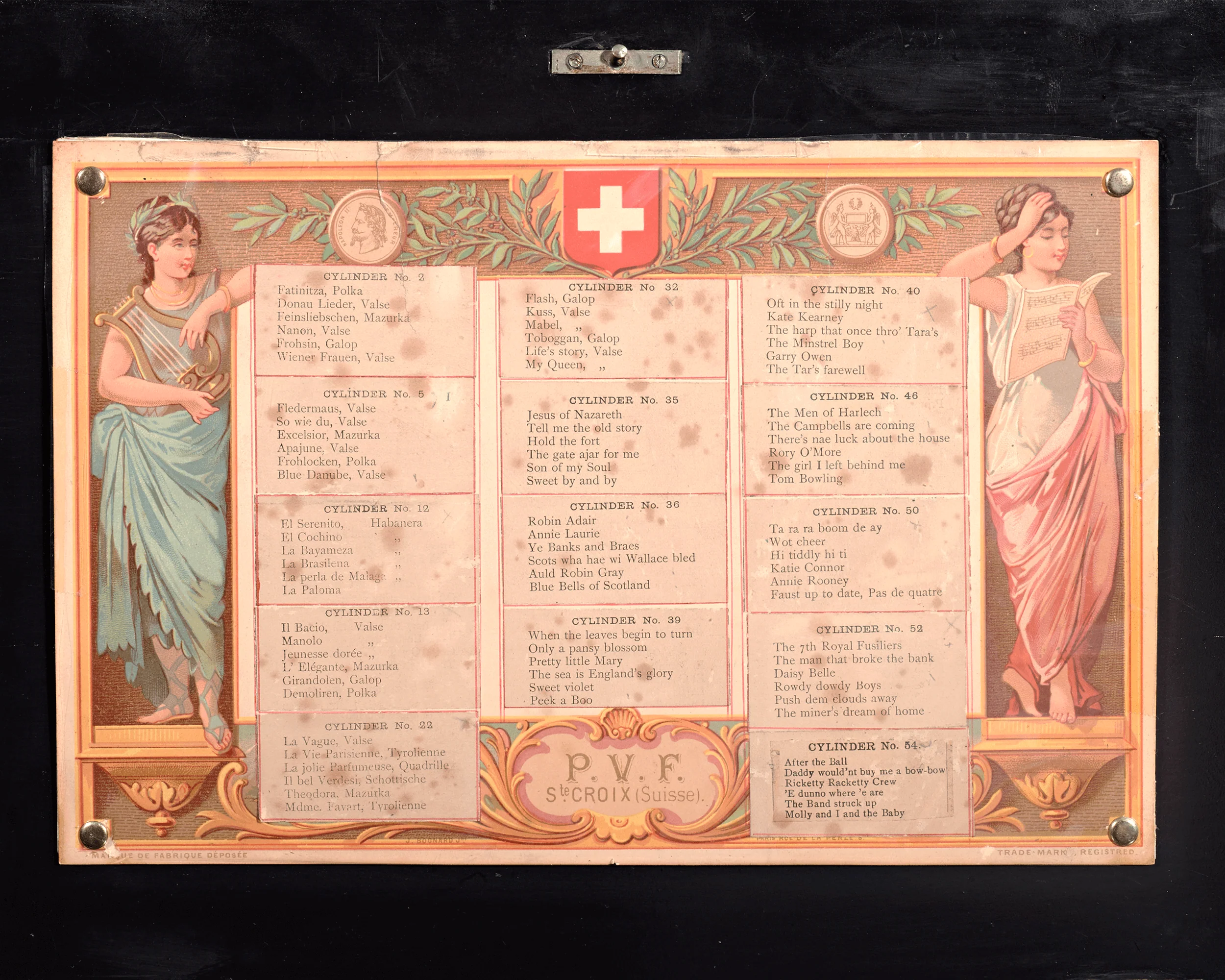 Interchangeable Cylinder Music Box by Paillard - Image 5