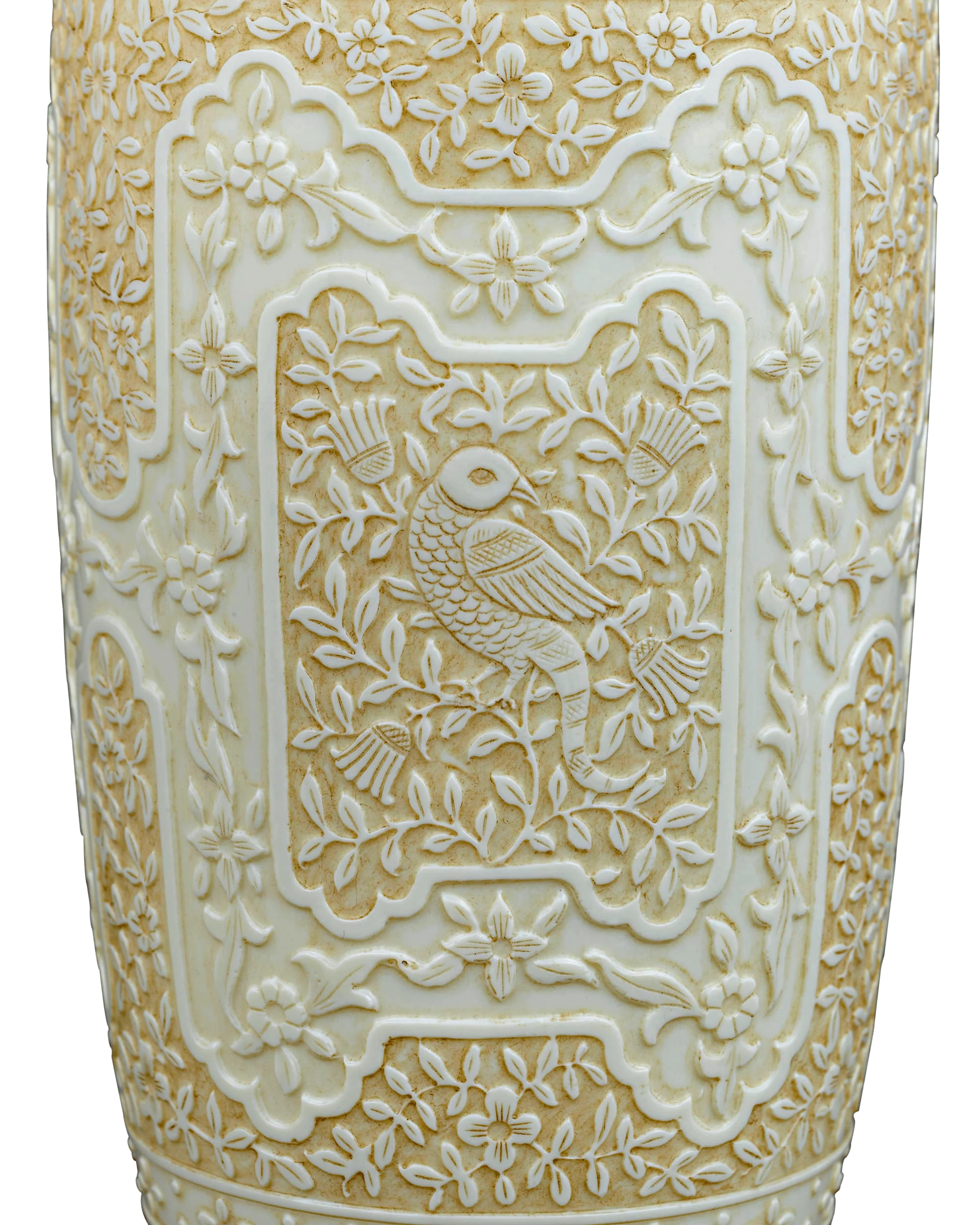 Ivory Cameo Glass Vases by Webb - Image 6