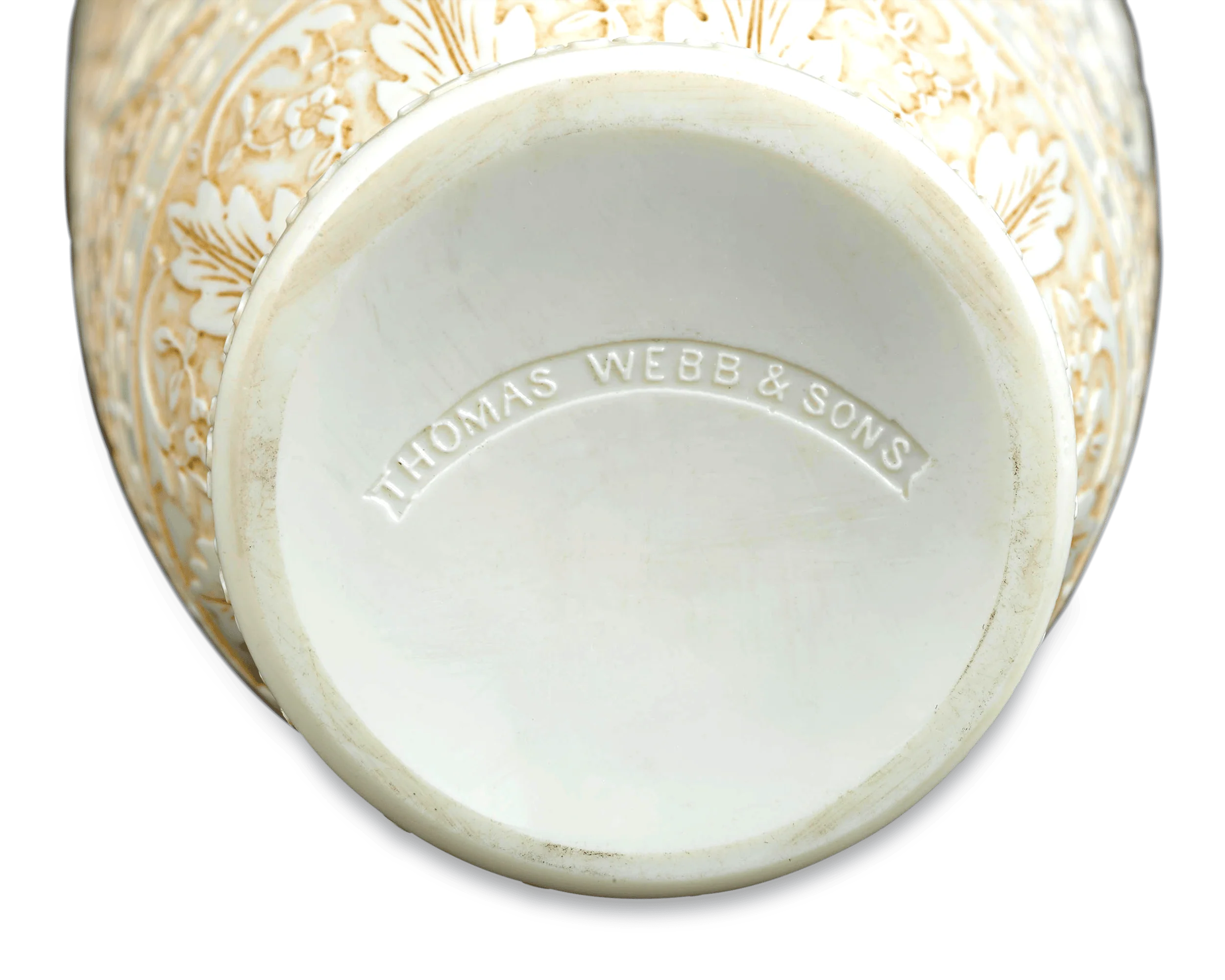 Ivory Cameo Glass Vases by Webb - Image 7
