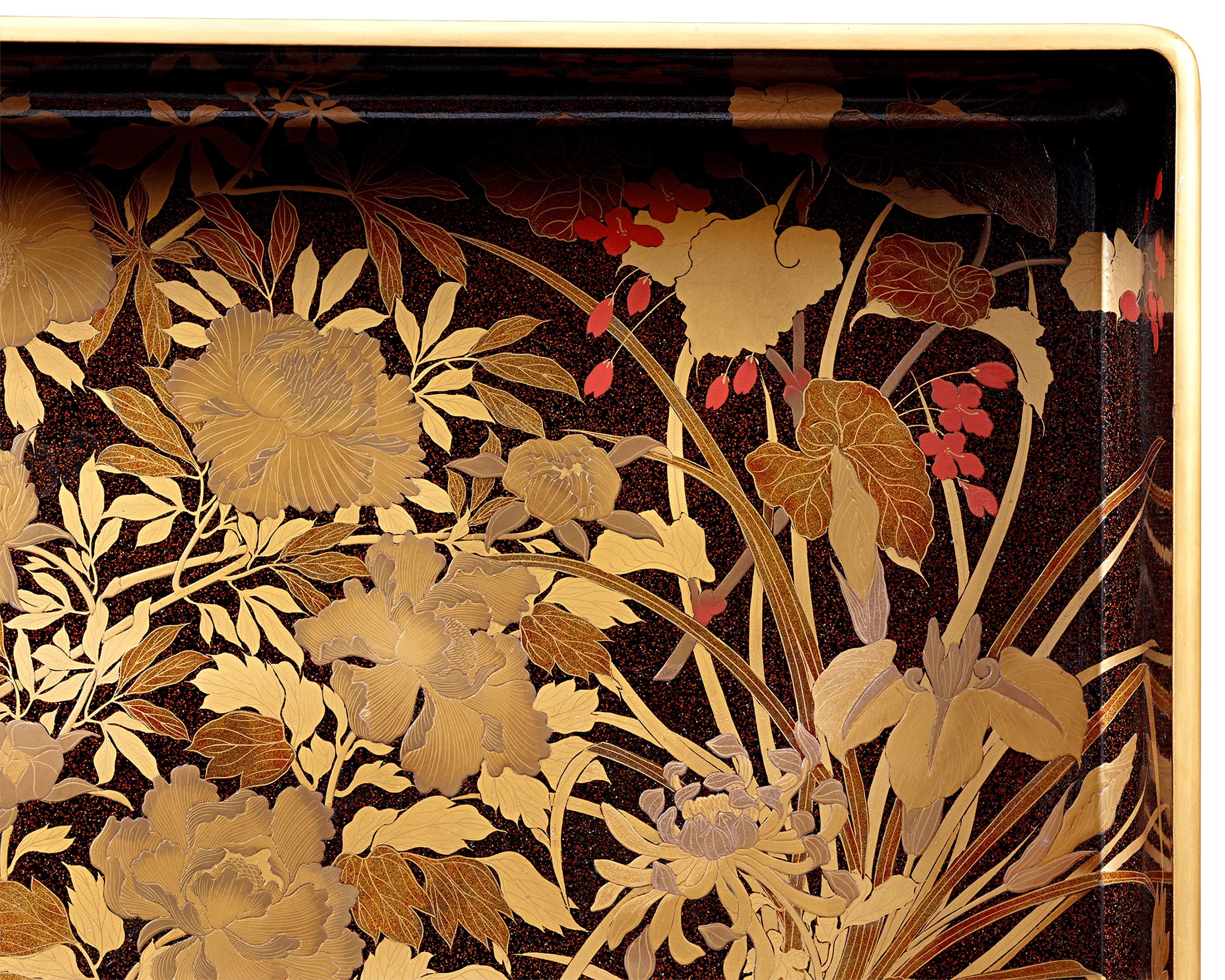 Japanese Lacquer and Gold Tray - Image 3