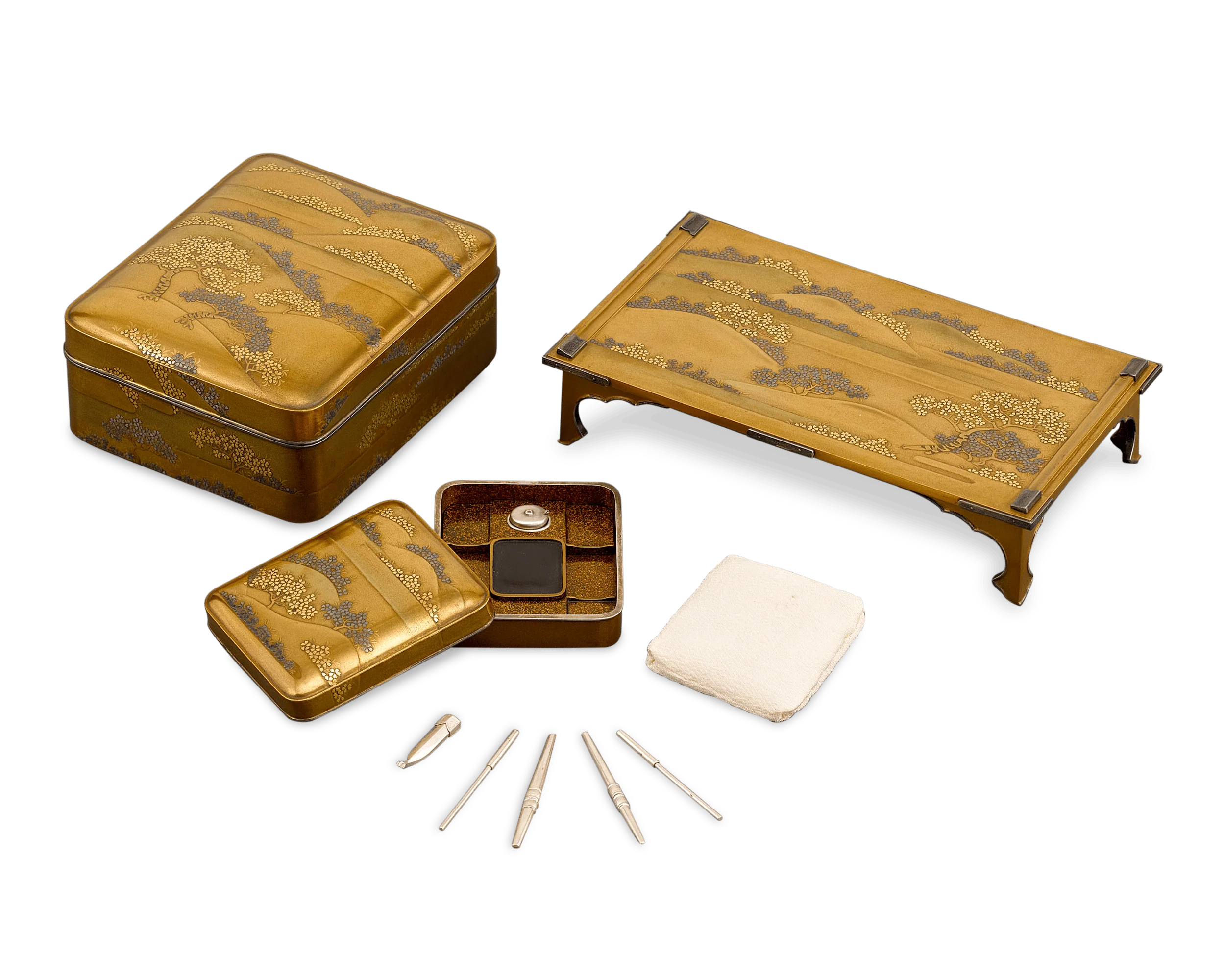 Japanese Meiji Lacquer Writing Set
