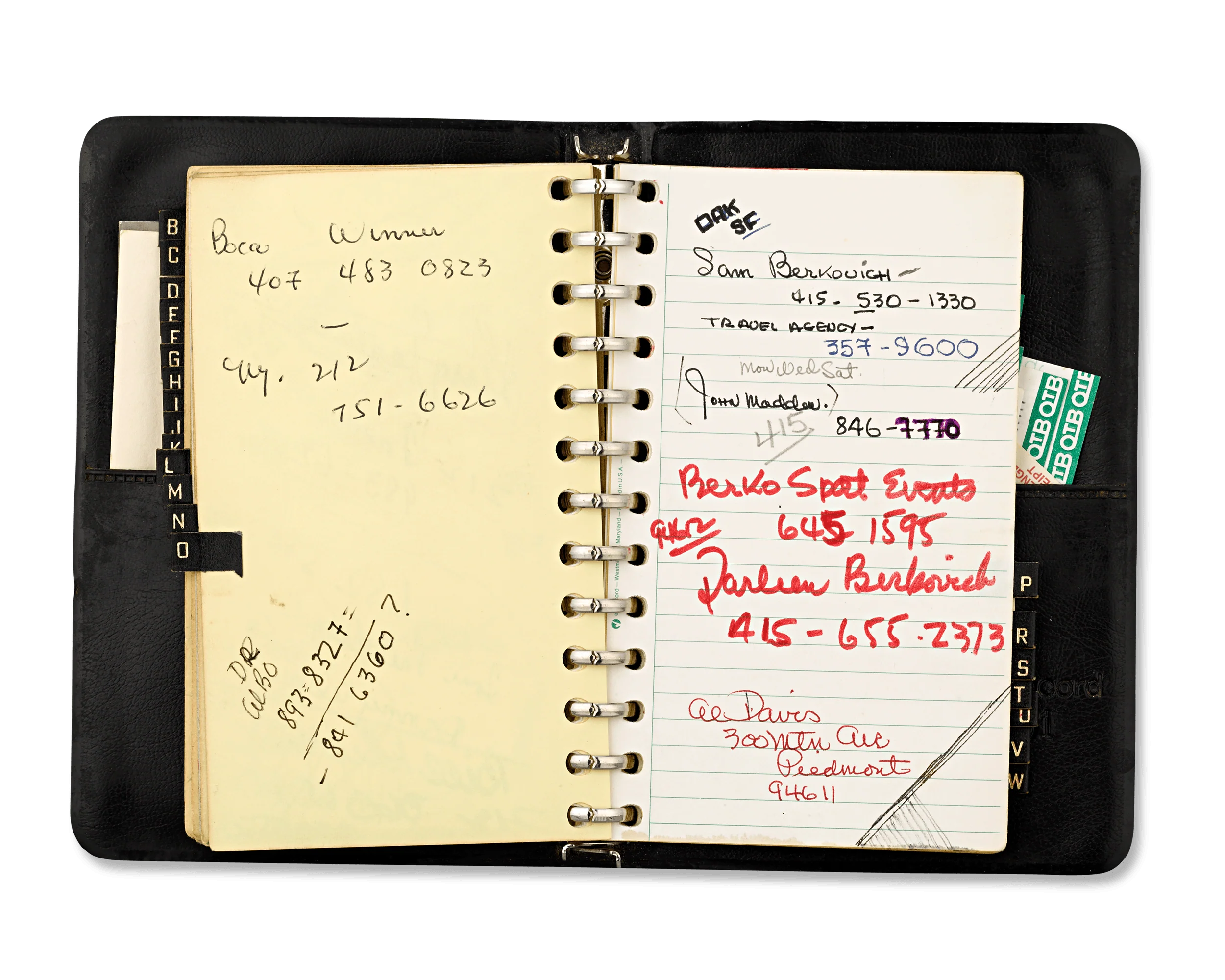 Jimmy the Greek's Personal Address Book - Image 4