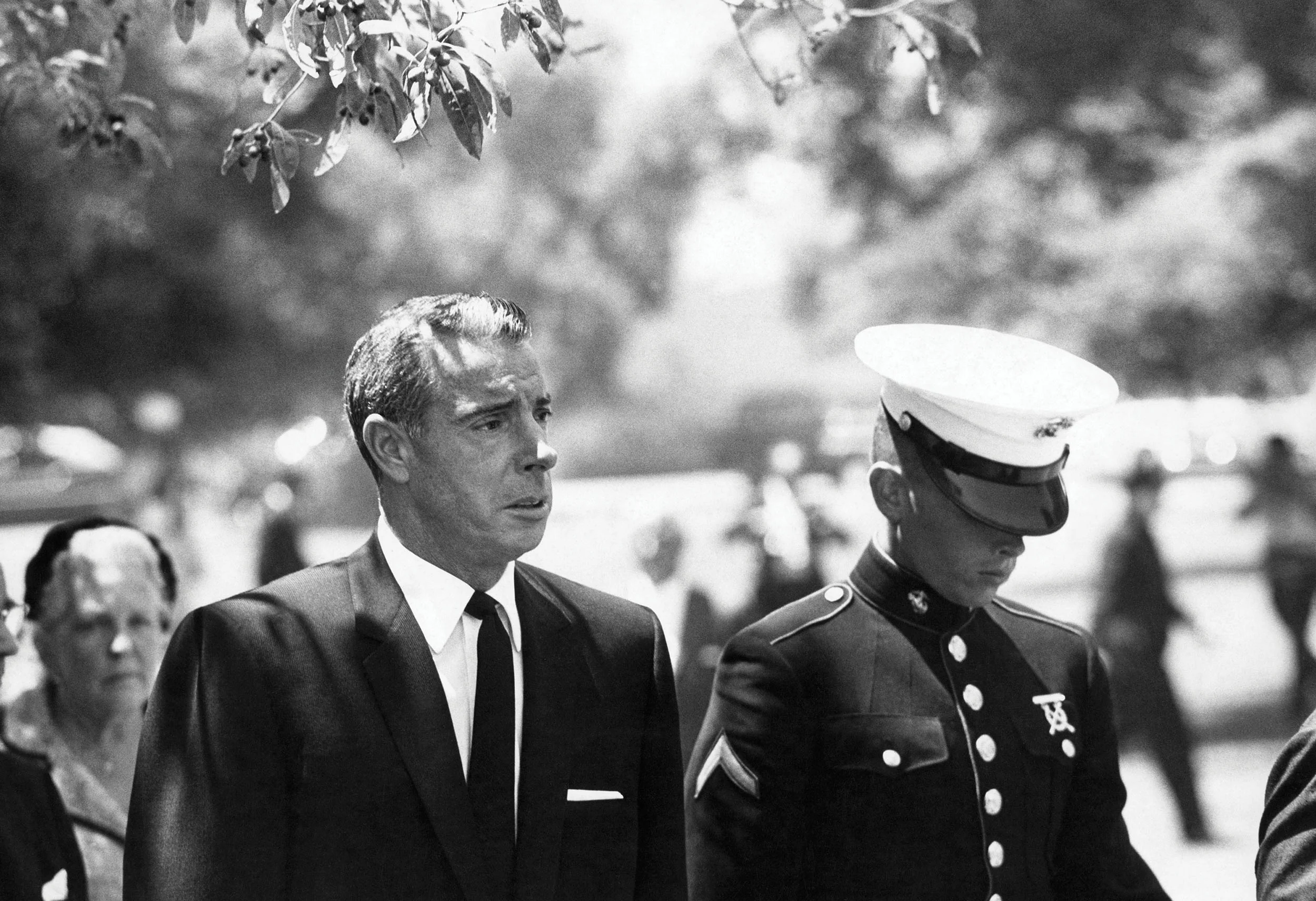 Joe DiMaggio at Marilyn Monroe's Funeral by Lawrence Schiller, 19/75