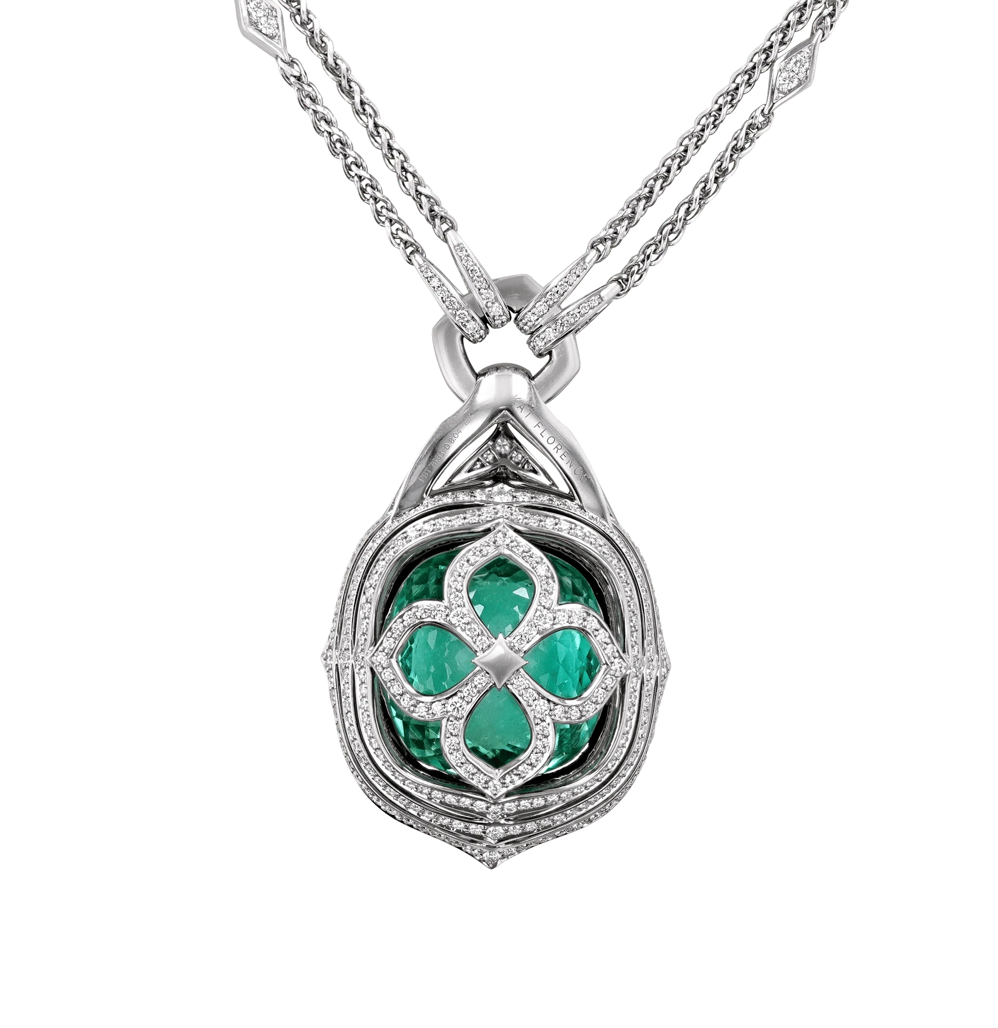 Kat Florence Paraiba Tourmaline Necklace, 76.53 Carats - Image 2