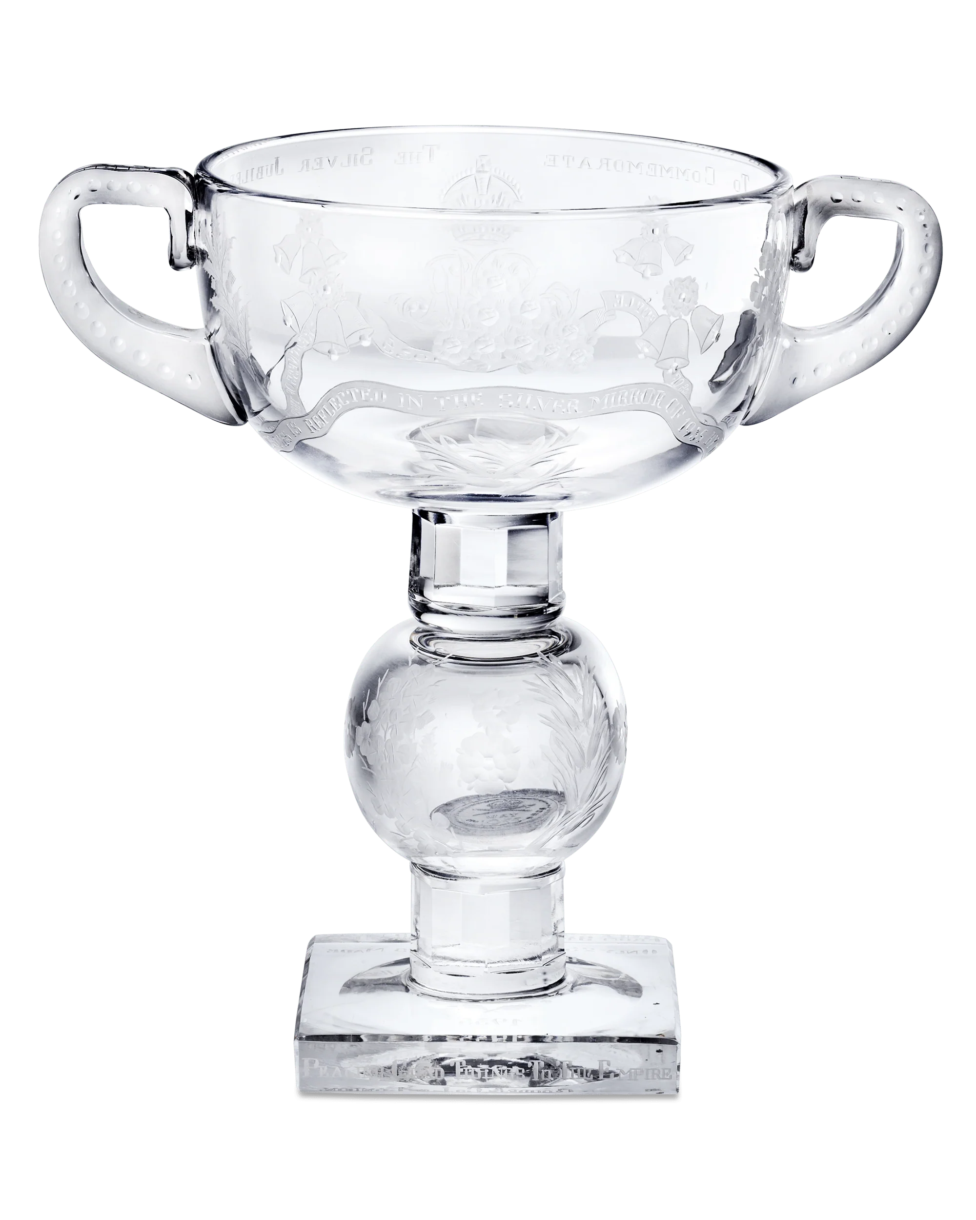 King George V Silver Jubilee Commemorative Glass Cup - Image 2