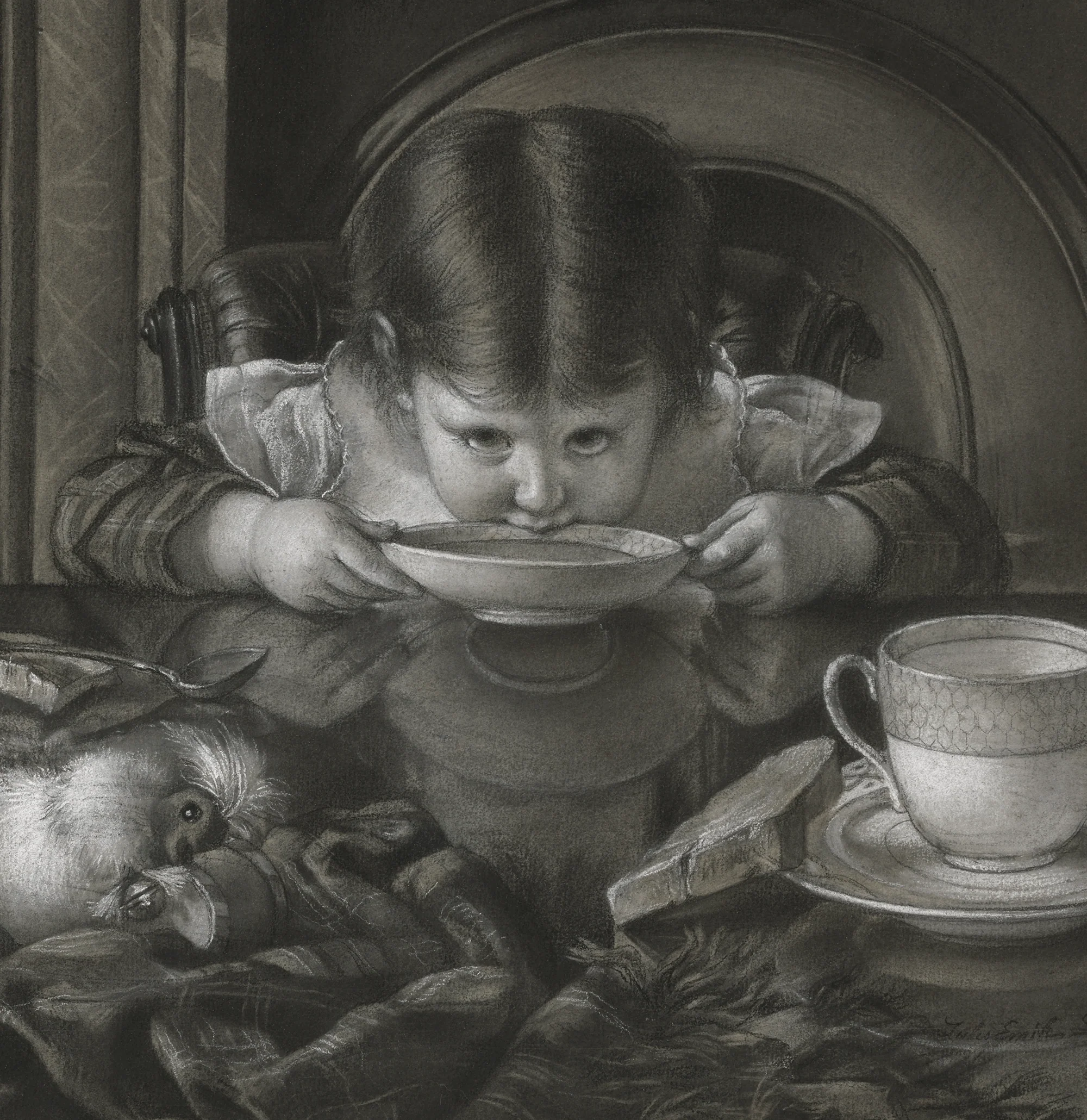 L’Heure du goûter! by Jules-Émile Saintin - Image 3