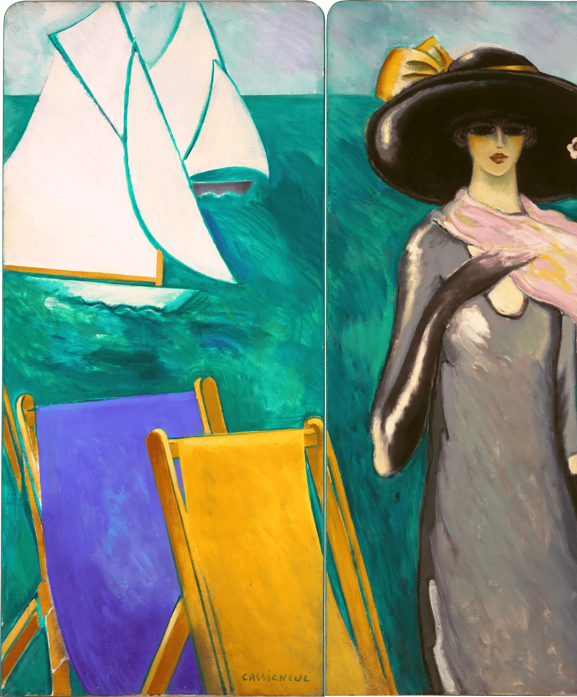La terrasse devant la mer by Jean Pierre Cassigneul - Image 3
