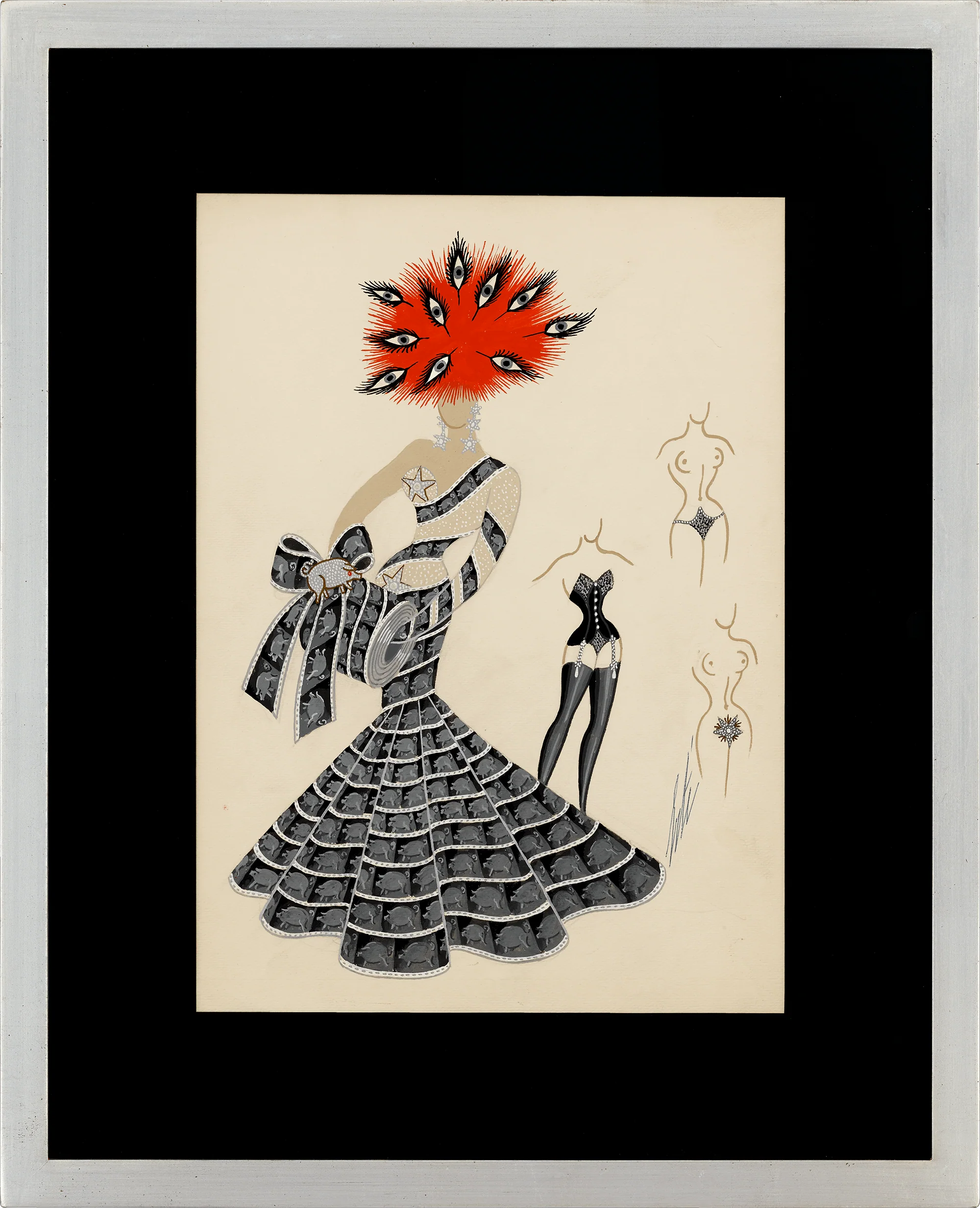 Le cinéma cochon by Erté - Image 2