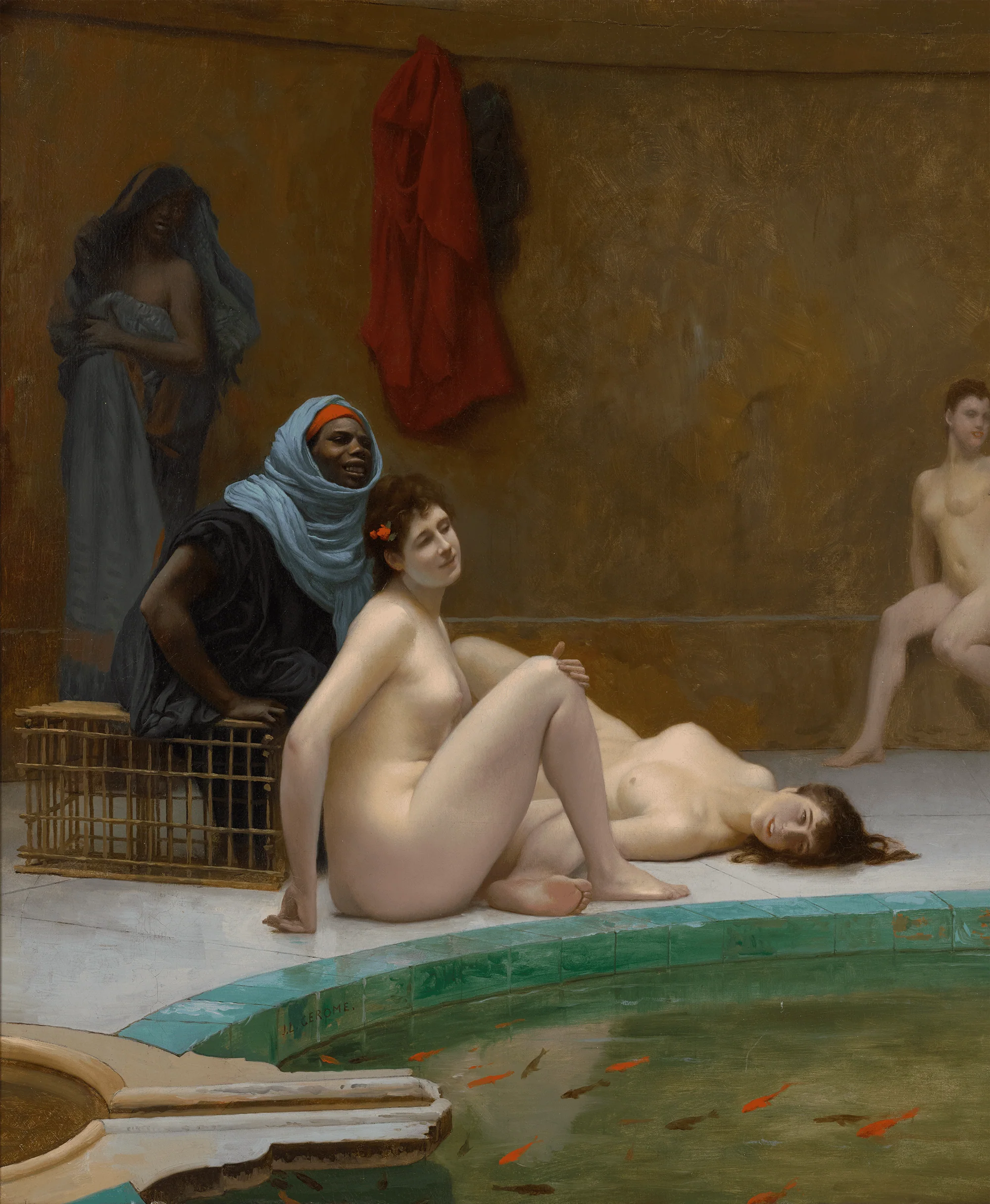 Le Marabout: In the Harem Bath by Jean-Léon Gérôme - Image 3