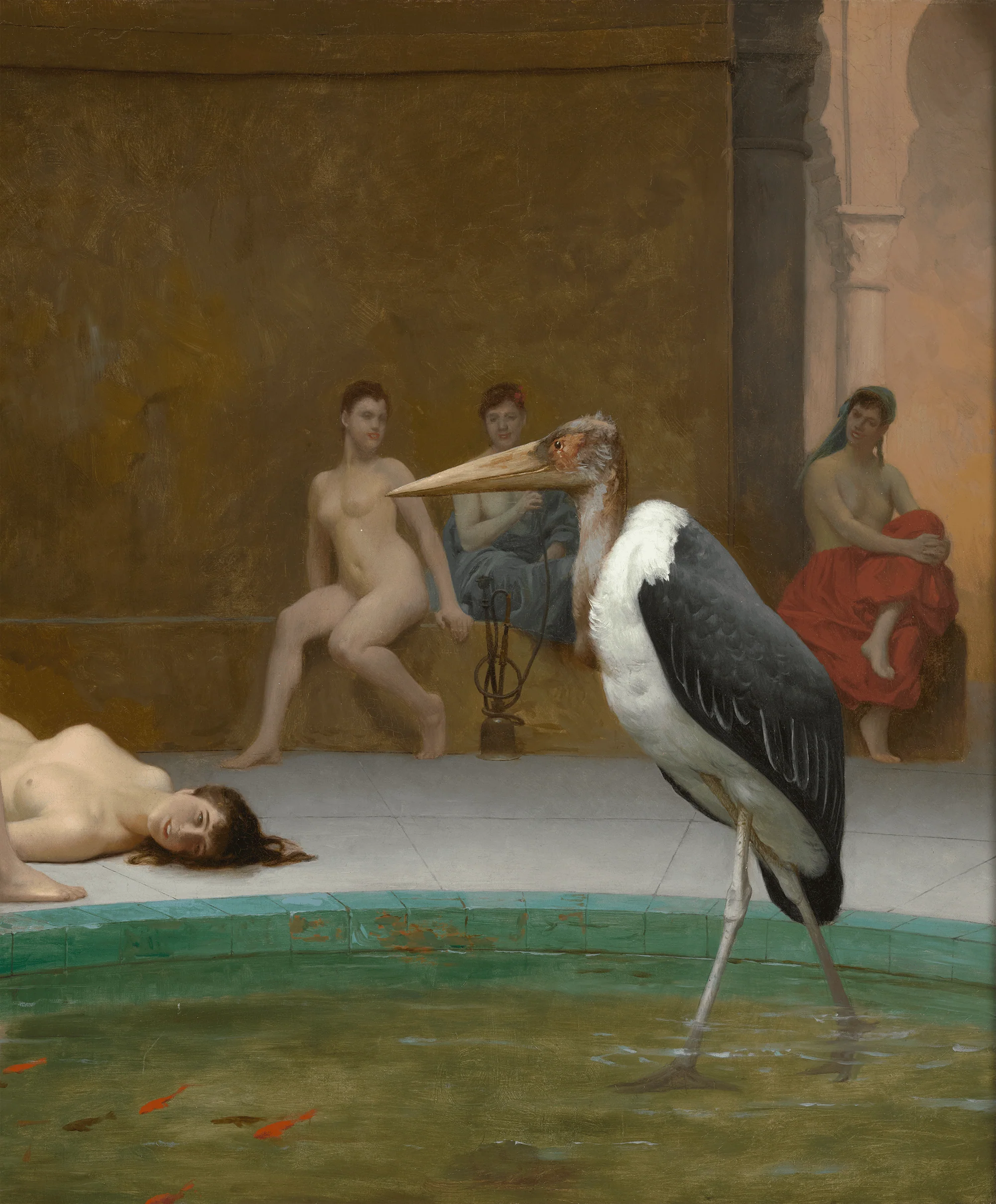 Le Marabout: In the Harem Bath by Jean-Léon Gérôme - Image 4