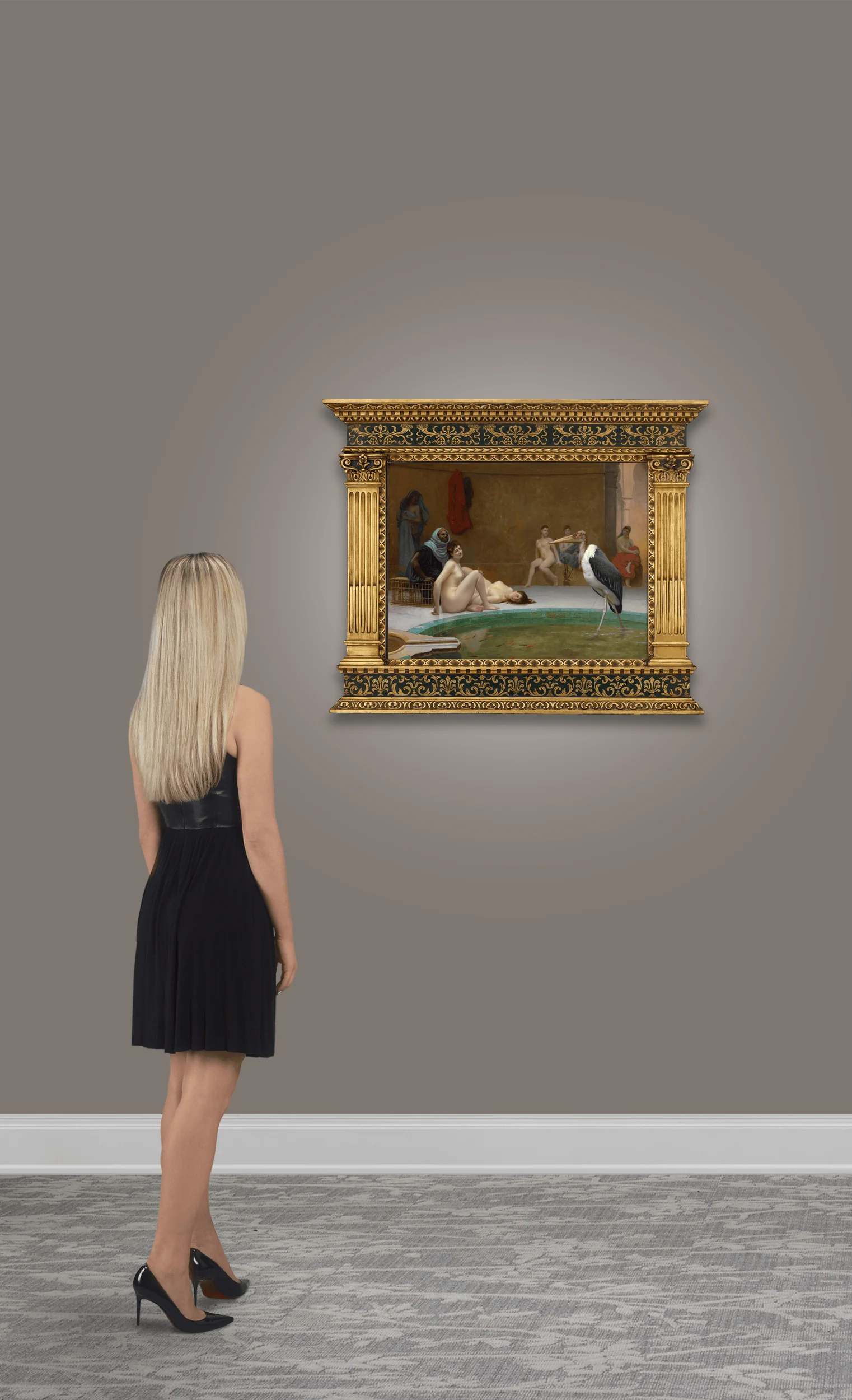 Le Marabout: In the Harem Bath by Jean-Léon Gérôme - Image 6