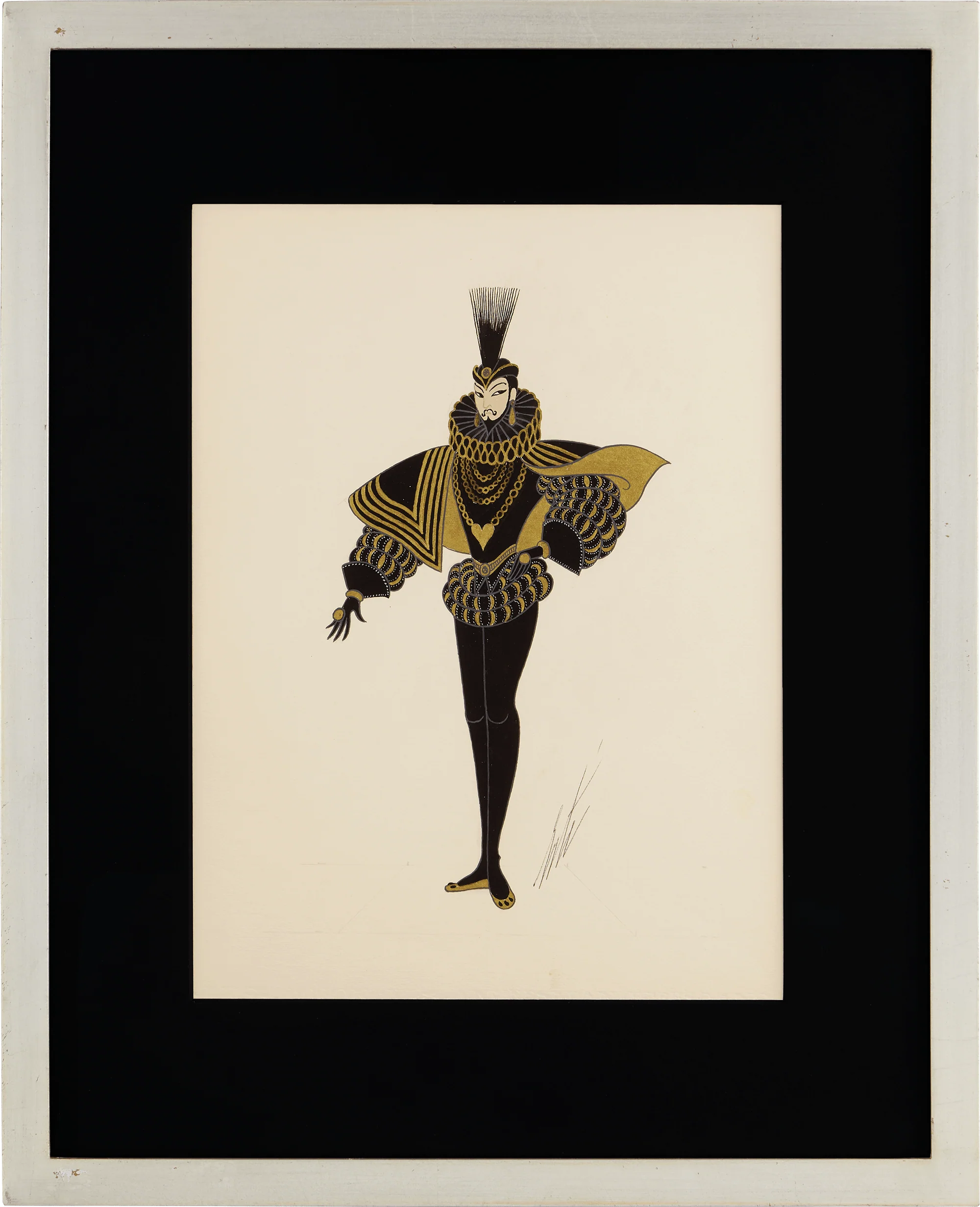 Les cavaliers noirs by Erté - Image 2