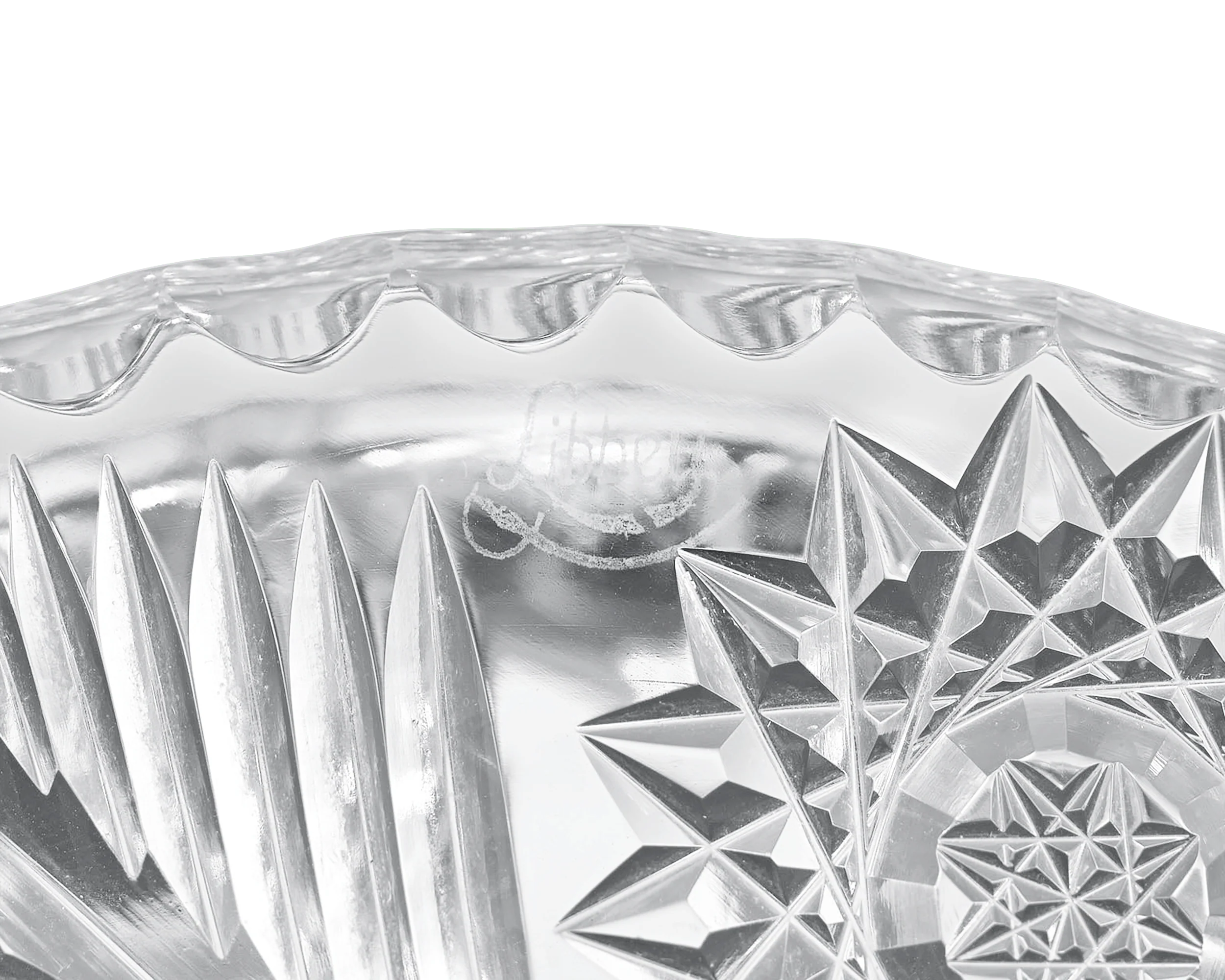Libbey American Brilliant Cut Glass Toupée Stand - Image 3