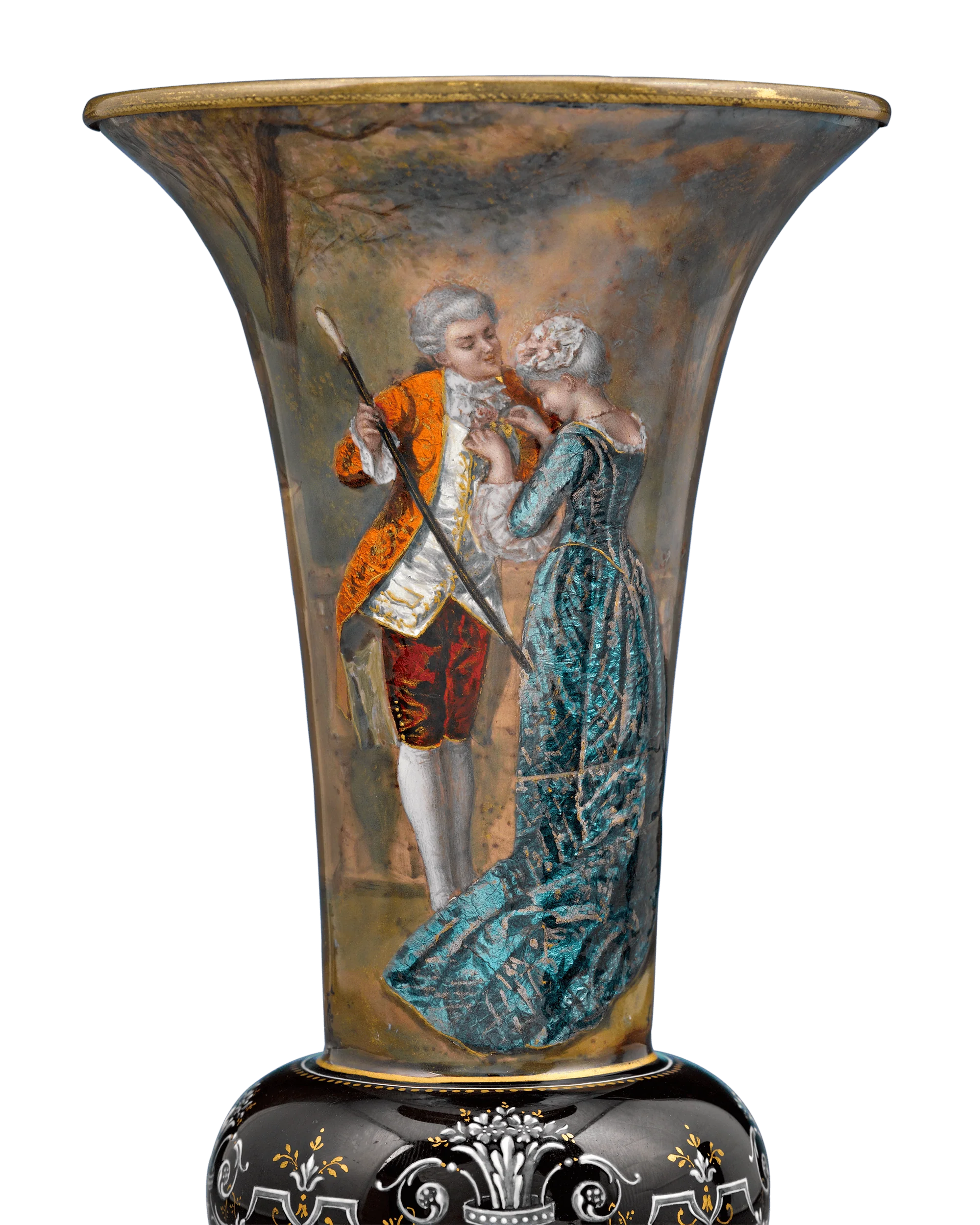 Limoges Enamel Vases - Image 3