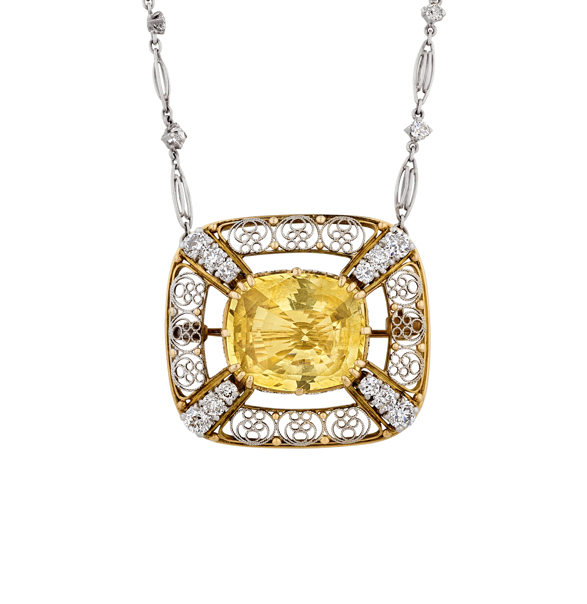 Louis Comfort Tiffany Ceylon Sapphire Necklace, 14.52 Carats - Image 3