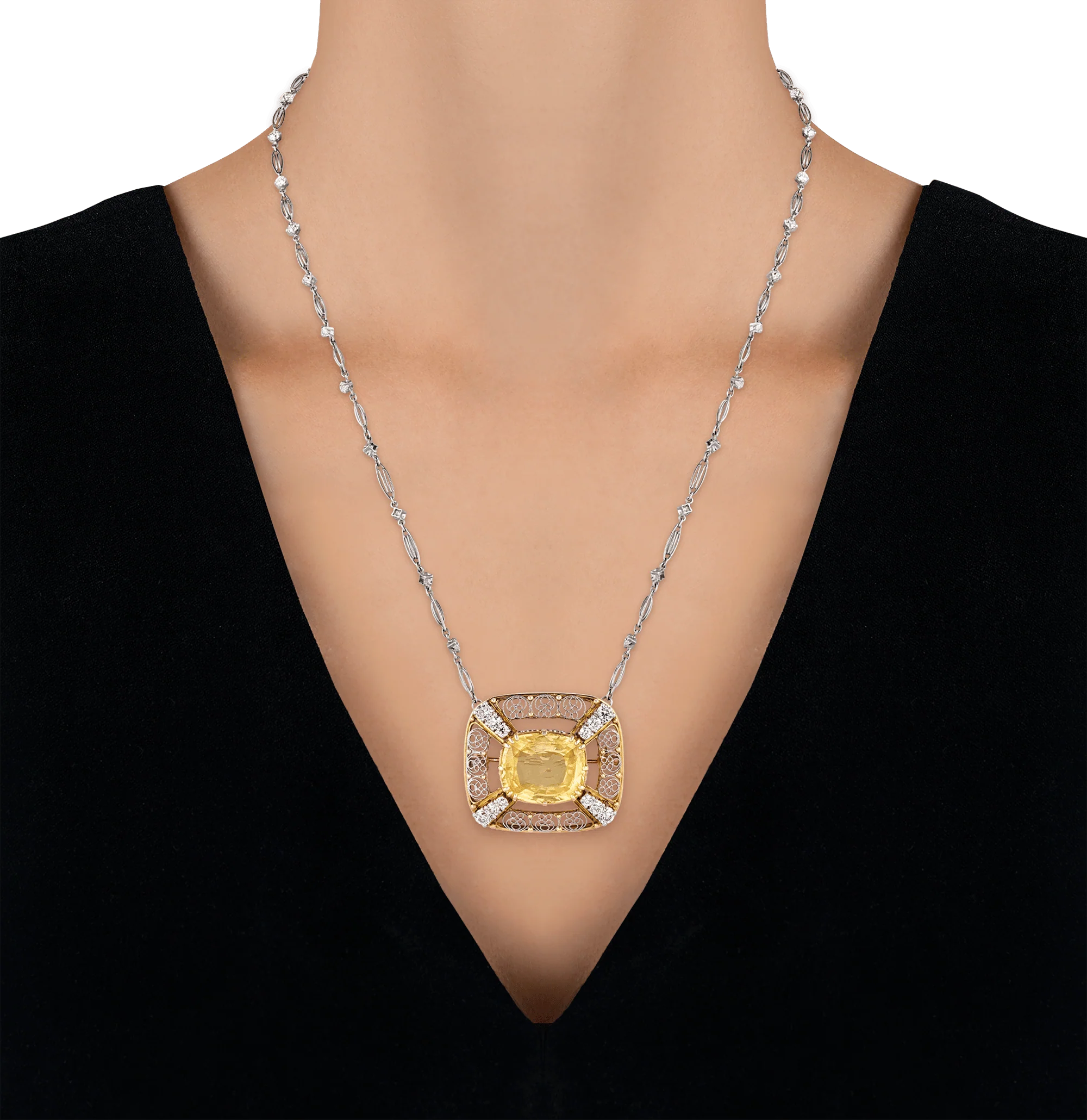 Louis Comfort Tiffany Ceylon Sapphire Necklace, 14.52 Carats - Image 5