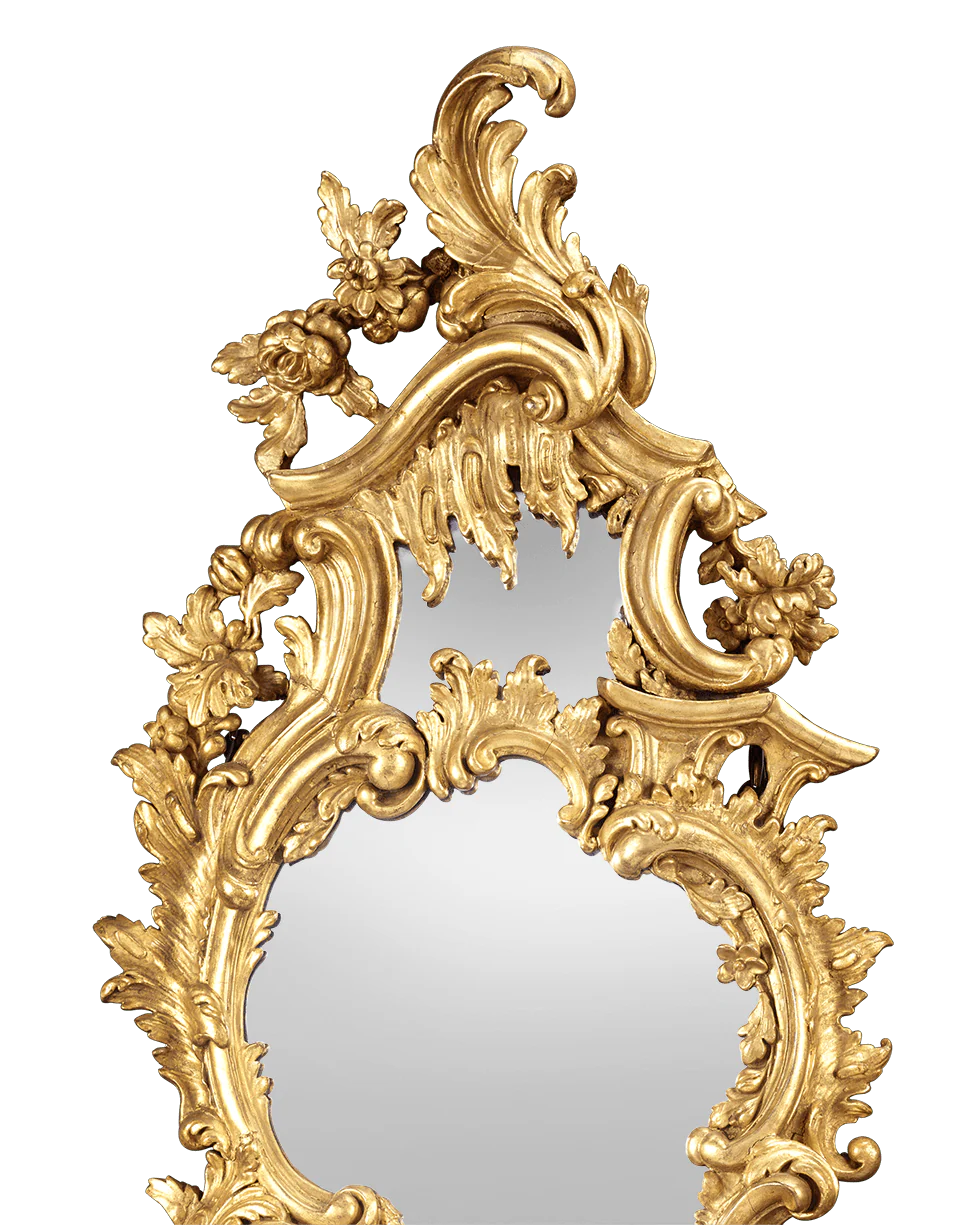 Louis XV Giltwood Mirrored Girandoles - Image 4