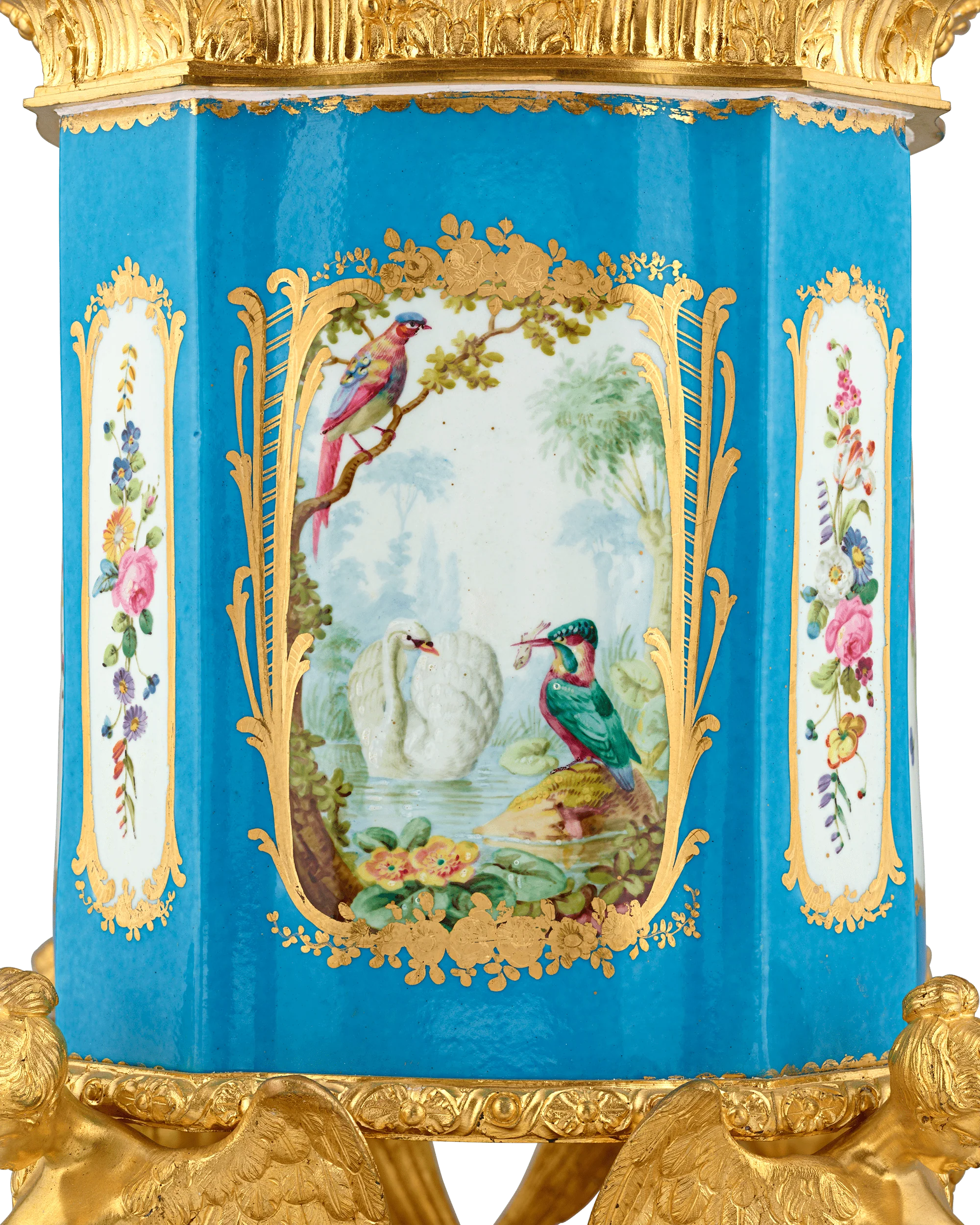 Louis XV Style Bleu Céleste Vase - Image 2