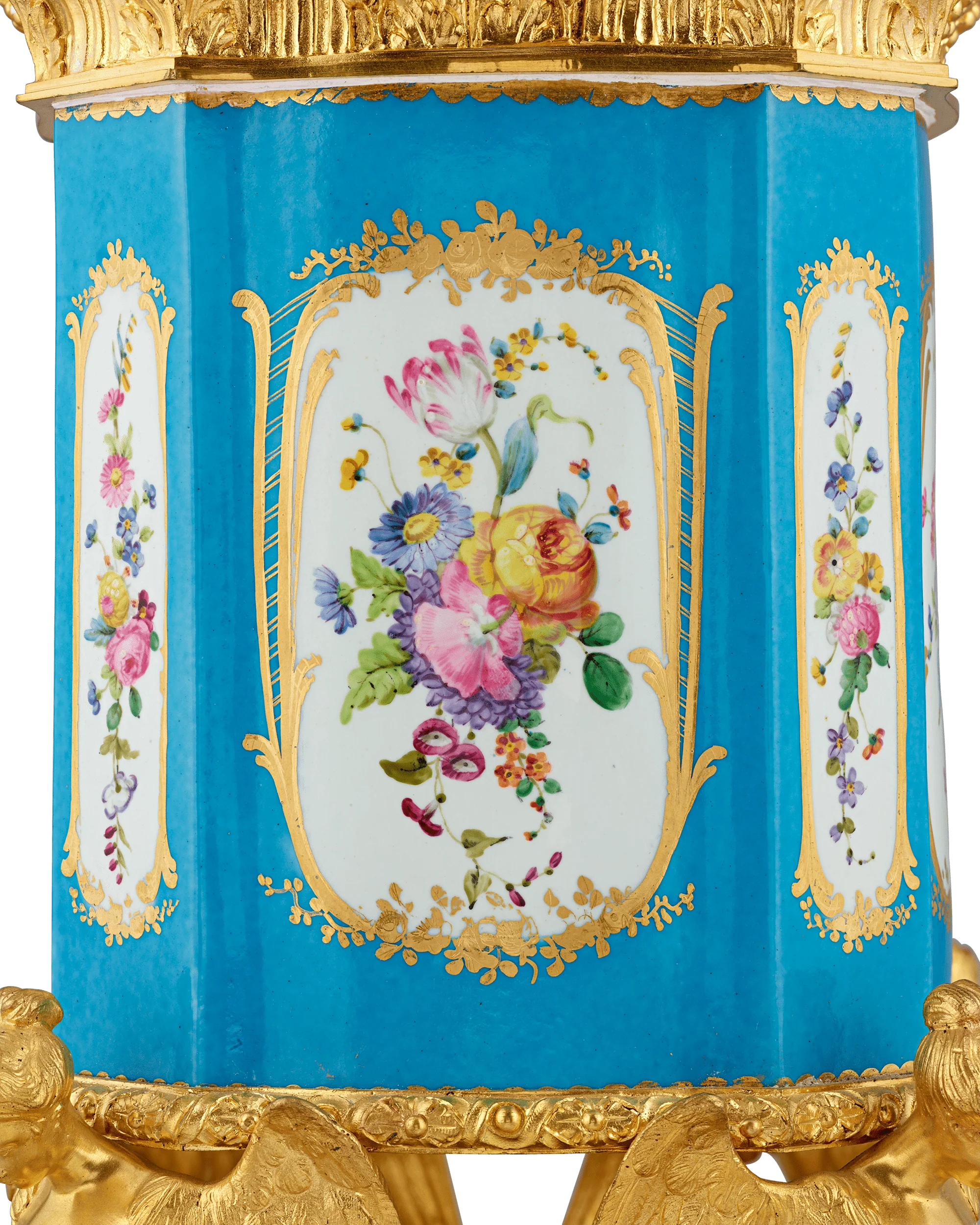 Louis XV Style Bleu Céleste Vase - Image 3