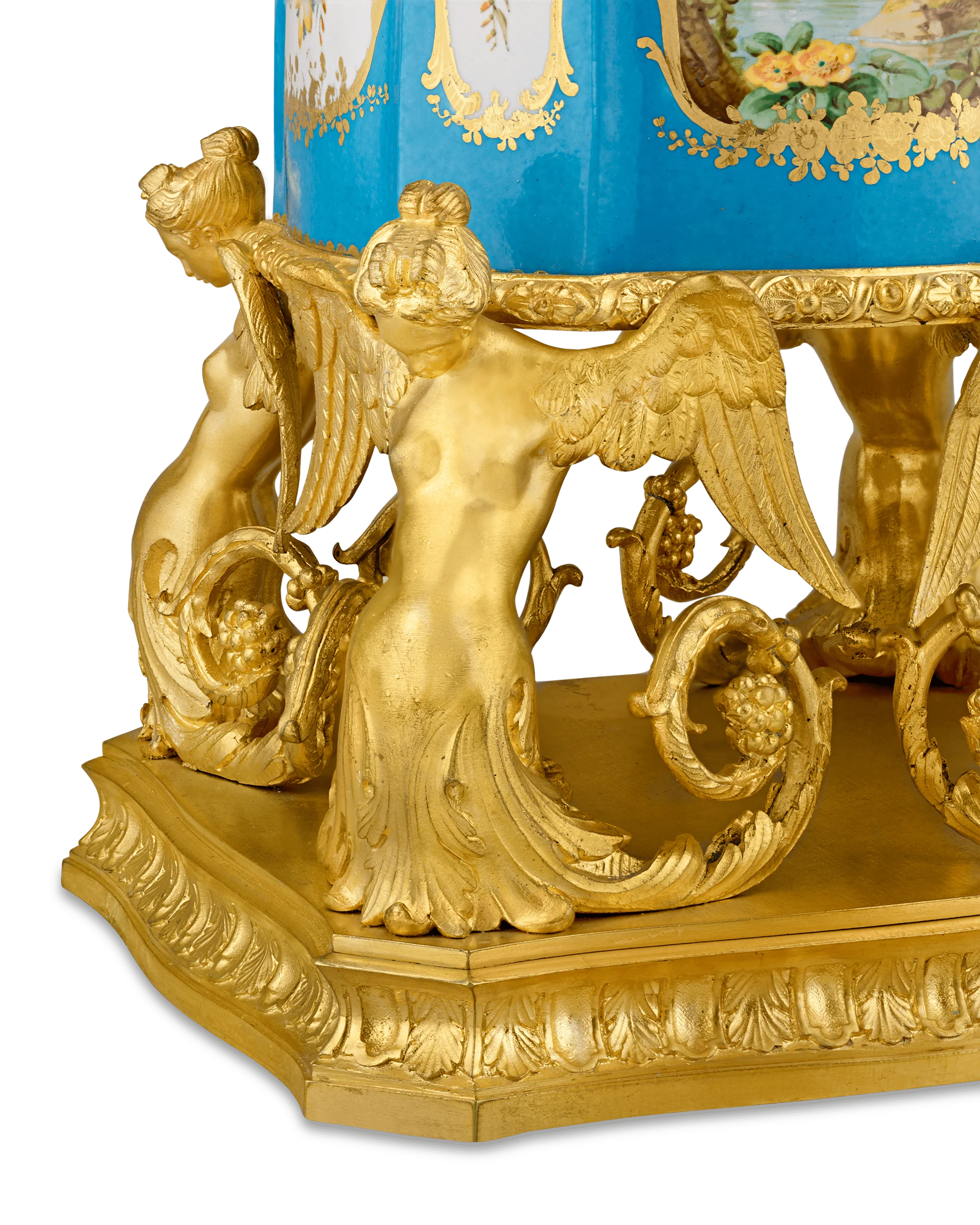 Louis XV Style Bleu Céleste Vase - Image 4