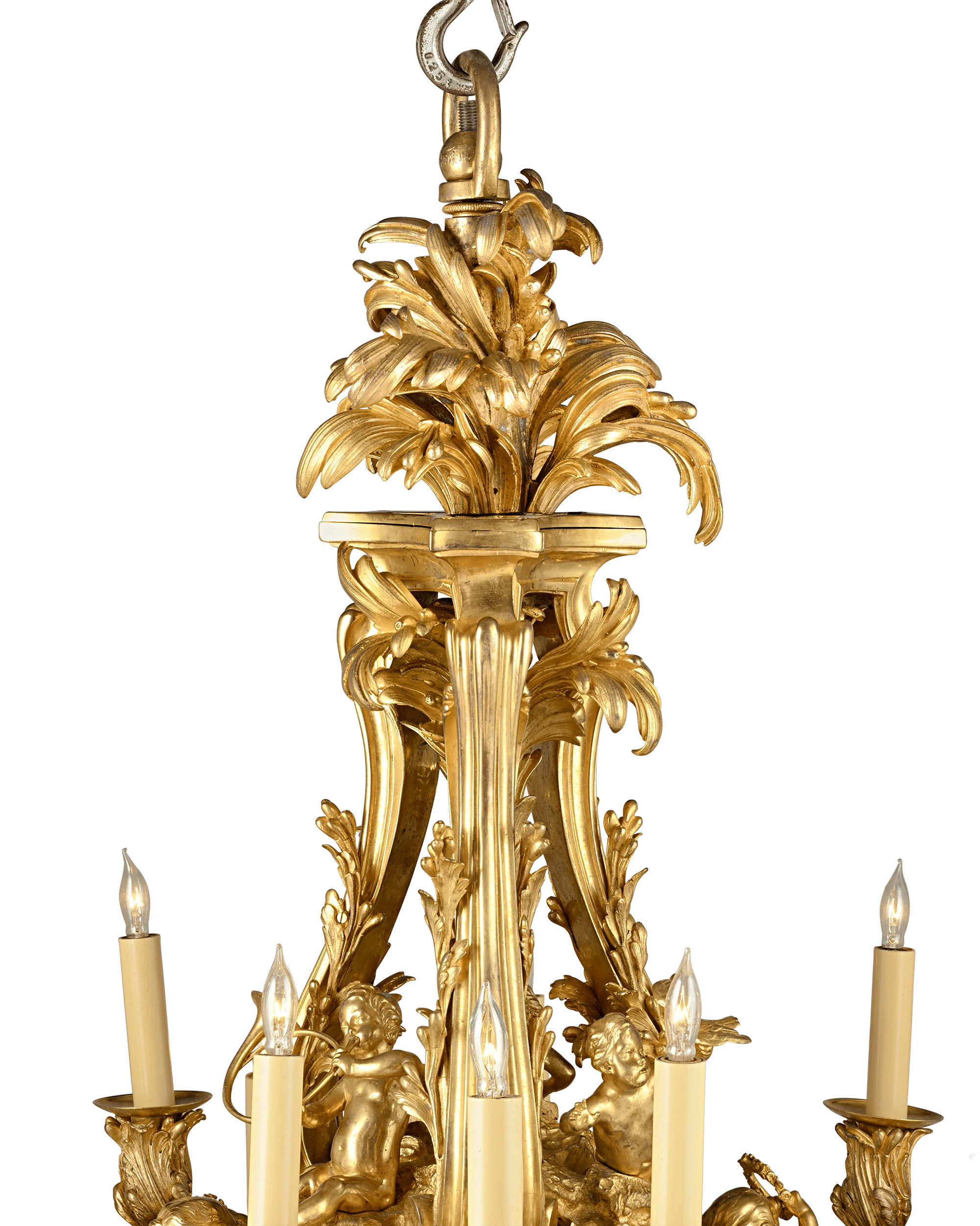 Louis XV-Style Ormolu Chandelier - Image 3