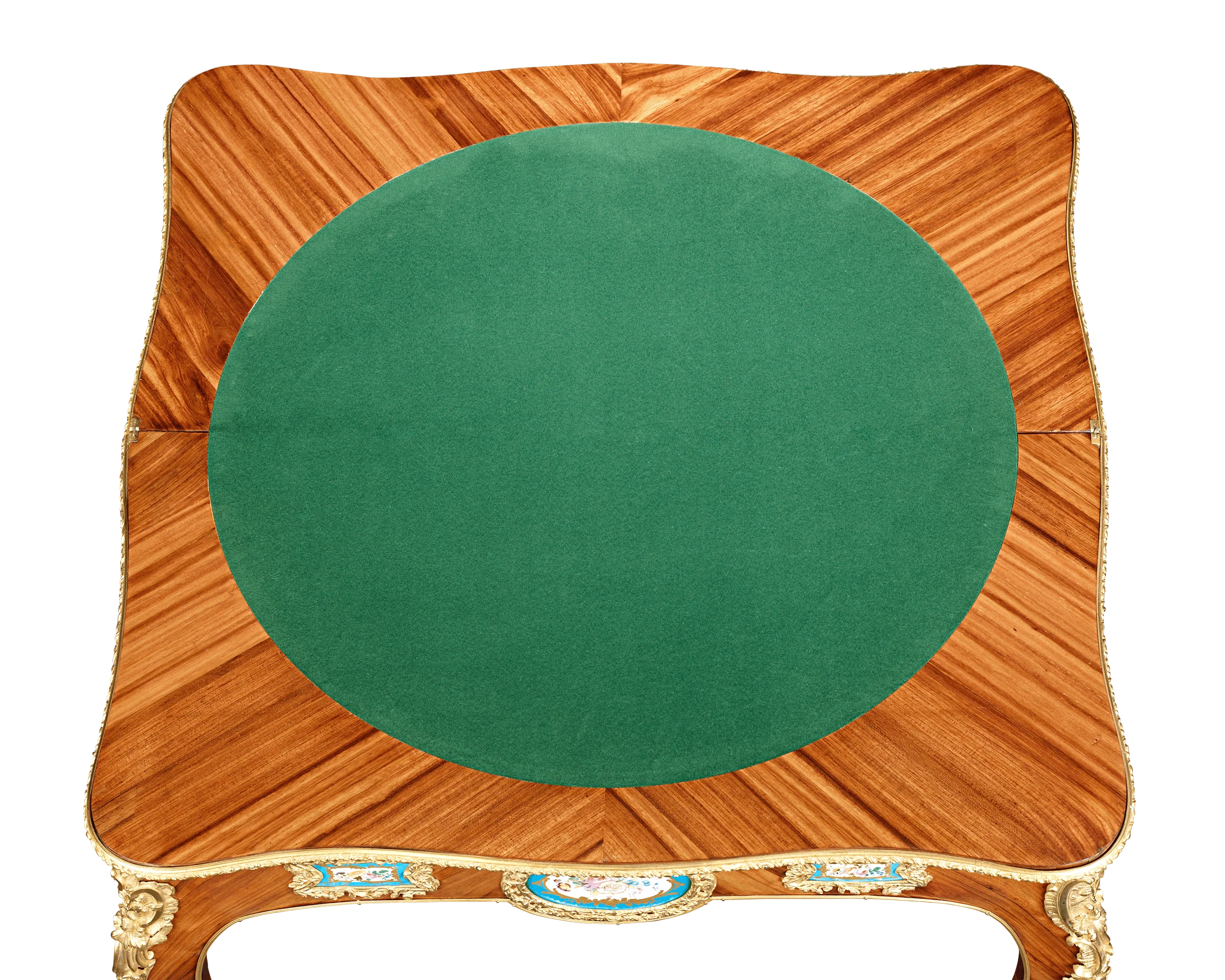 Louis XV-Style Porcelain-Mounted Card Table - Image 3