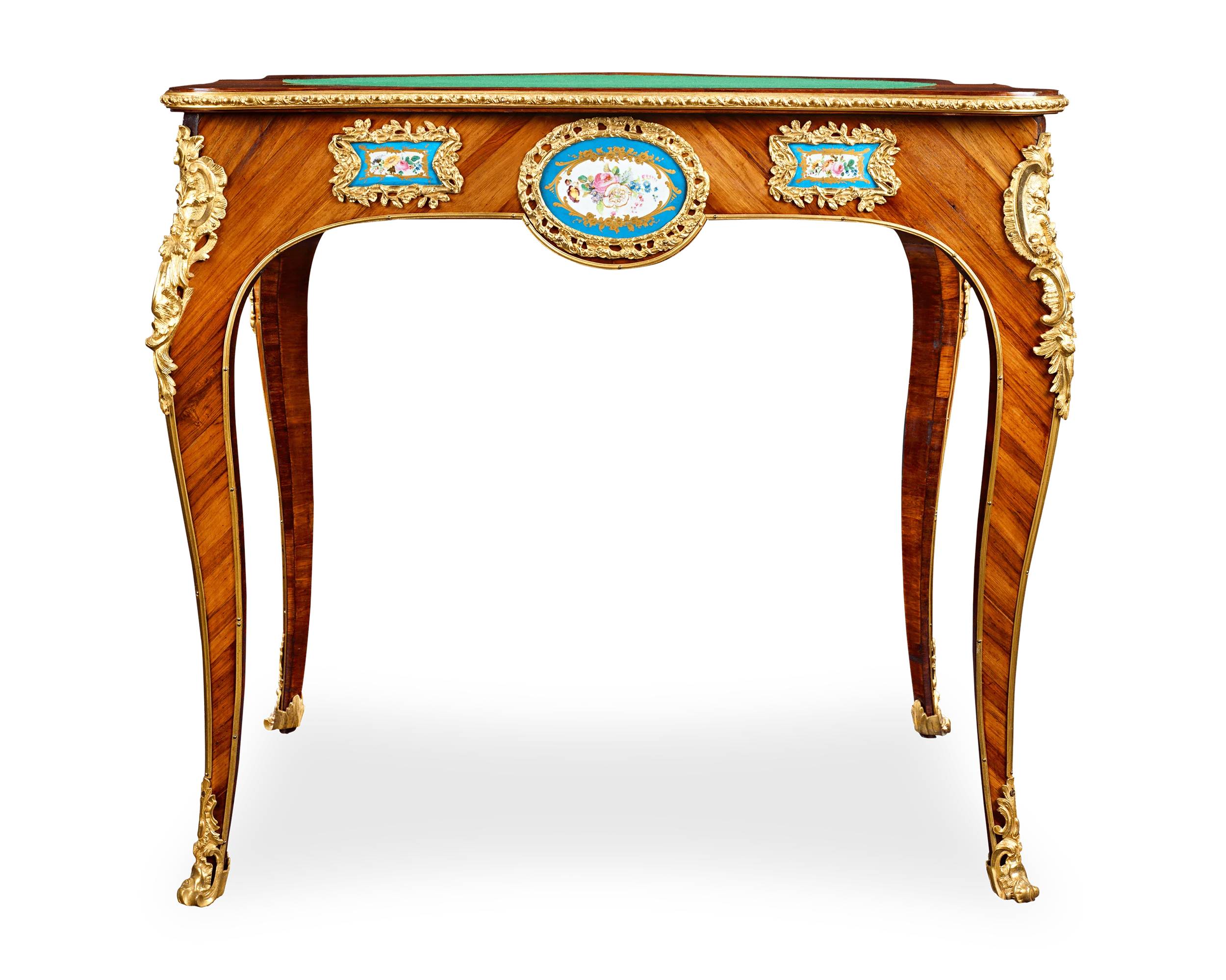 Louis XV-Style Porcelain-Mounted Card Table - Image 6