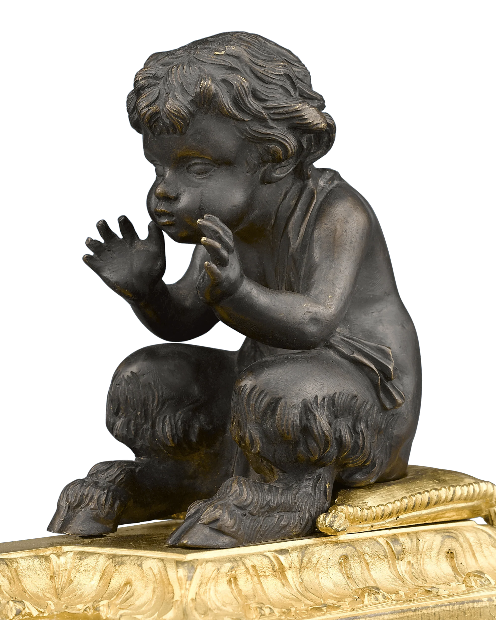 Louis XVI Bronze Chenets - Image 3